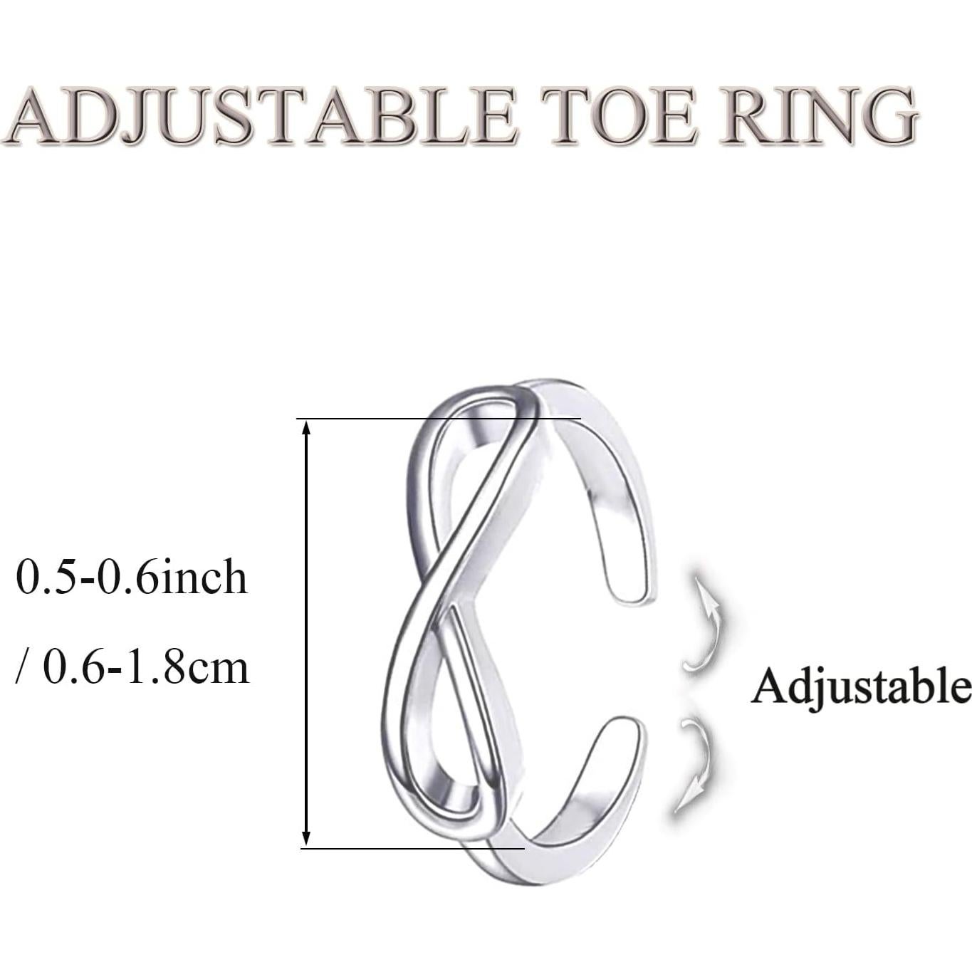 Juego de 24 Anillos Ajustables para Dedos de los Pies Mujer