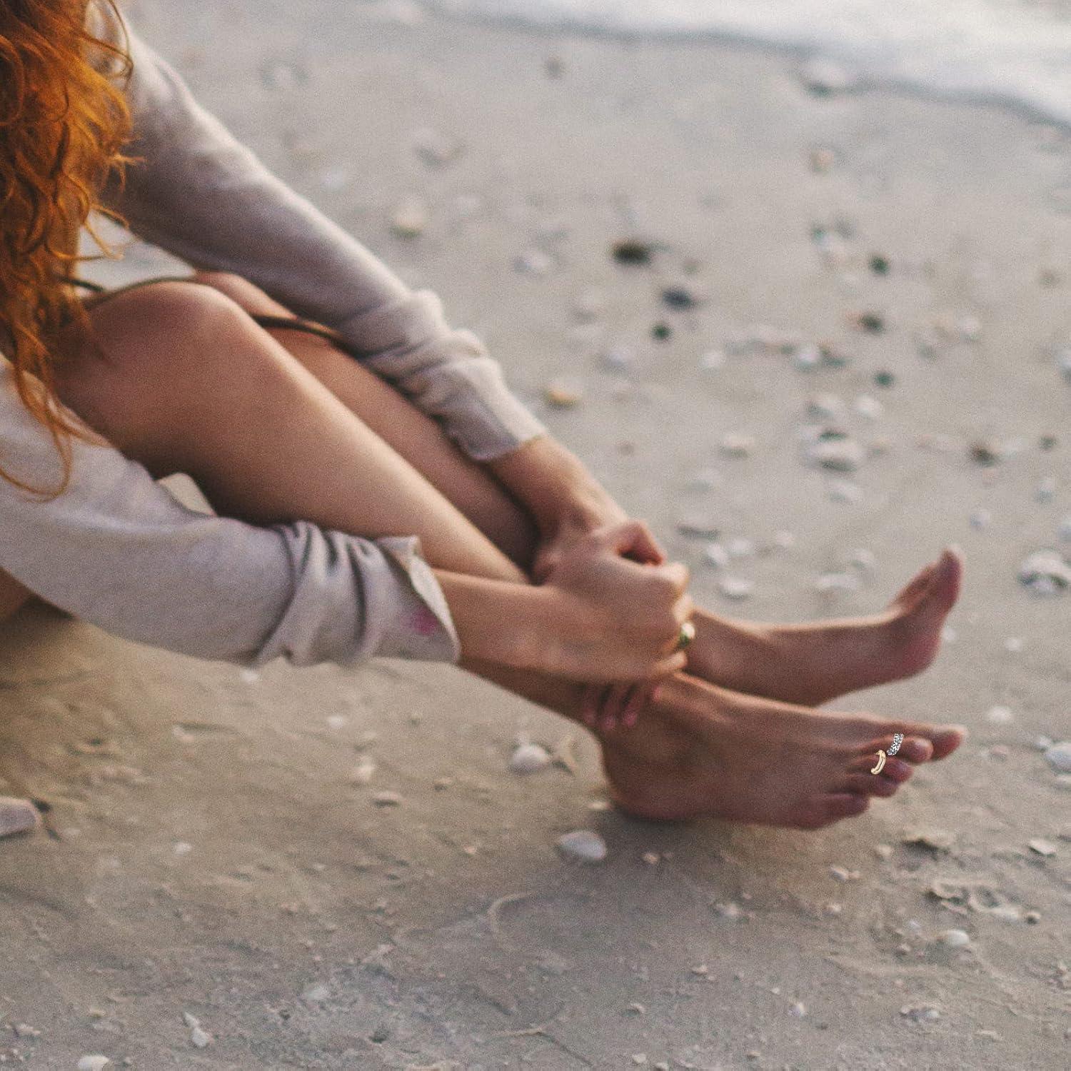 Juego de 24 Anillos Ajustables para Dedos de los Pies Mujer