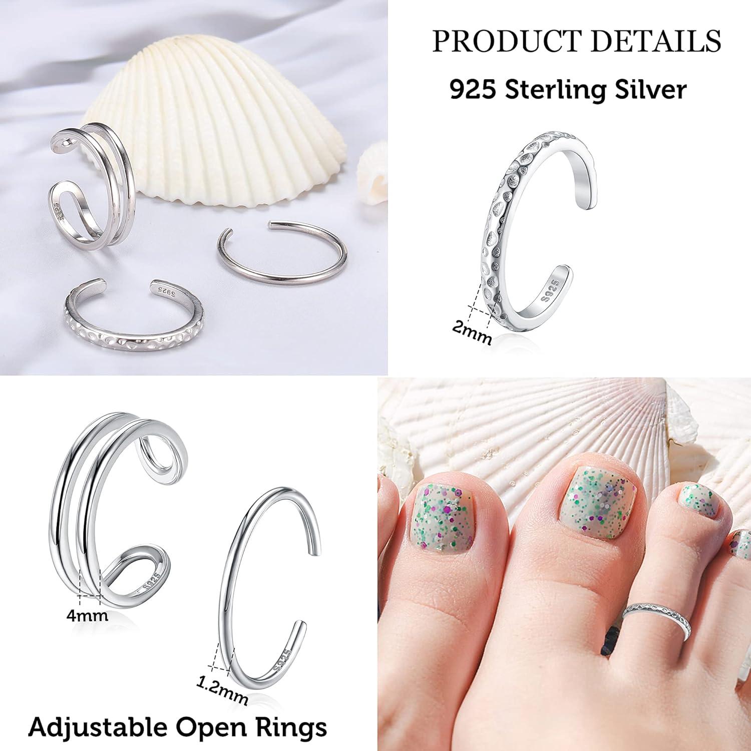 Conjunto de Anillos Abiertos de Plata 925 PATISORNA para Mujeres