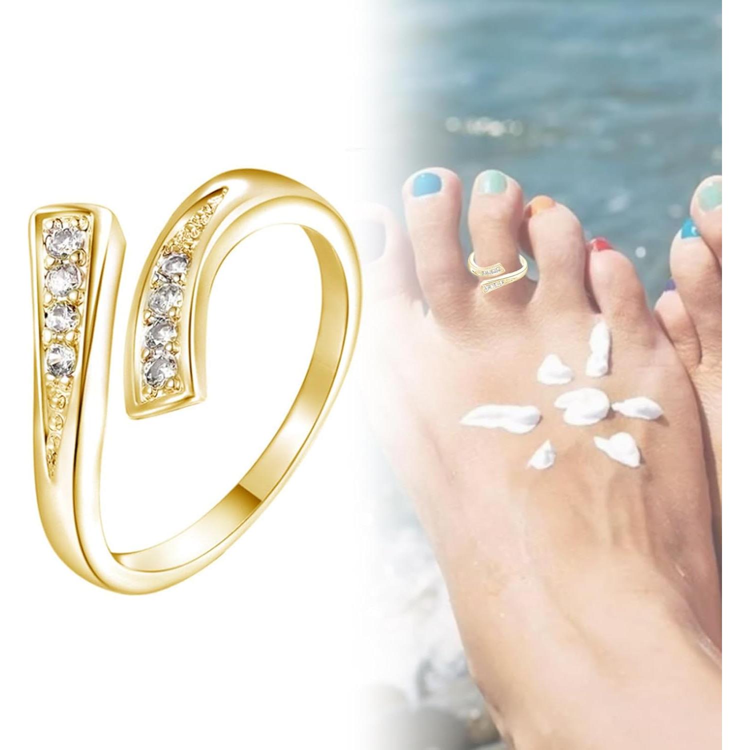 Anillo ajustable de oro 14K para mujer con diseño único