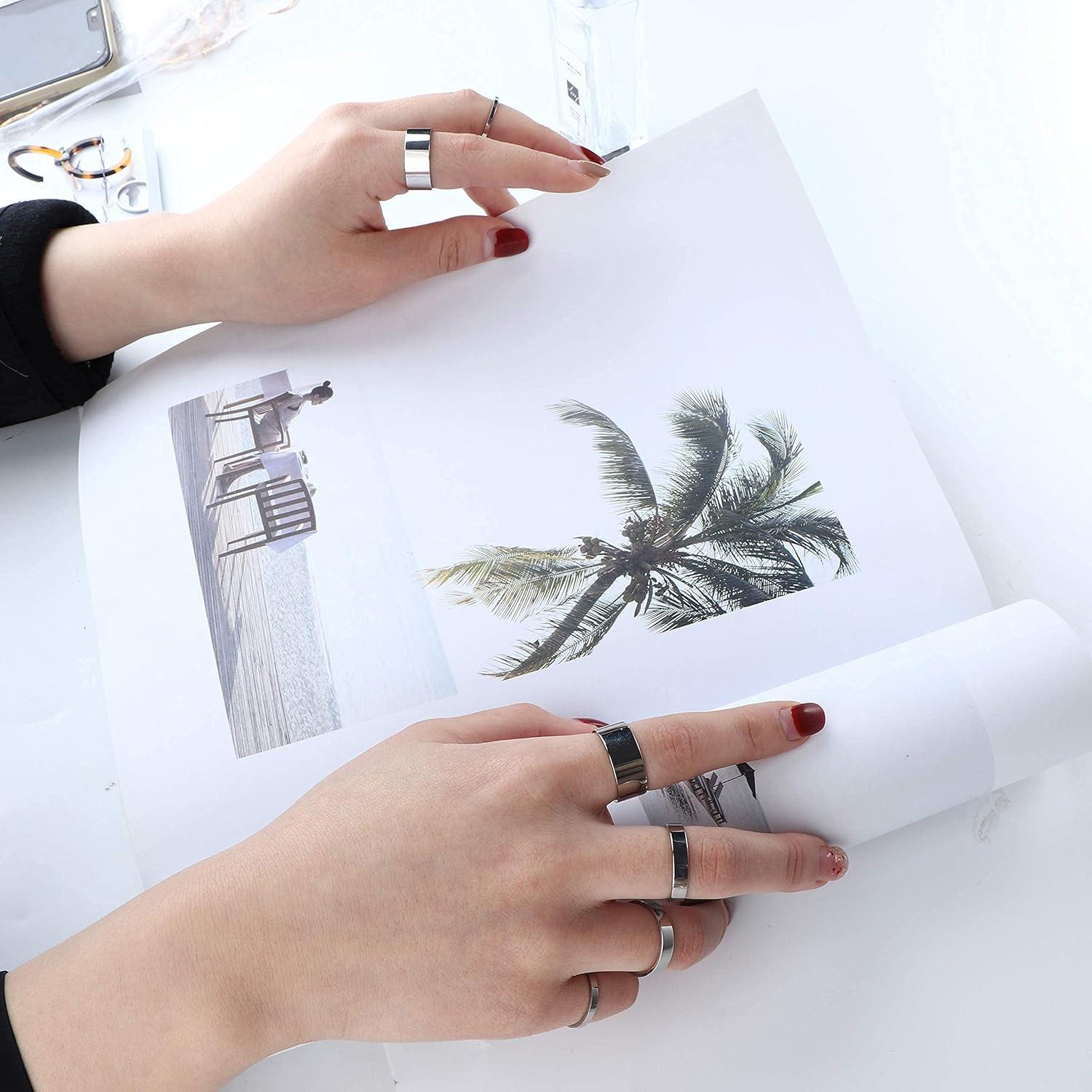 Conjunto de Anillos de Nudillo HAIAISO 10 Pcs Acero Inoxidable