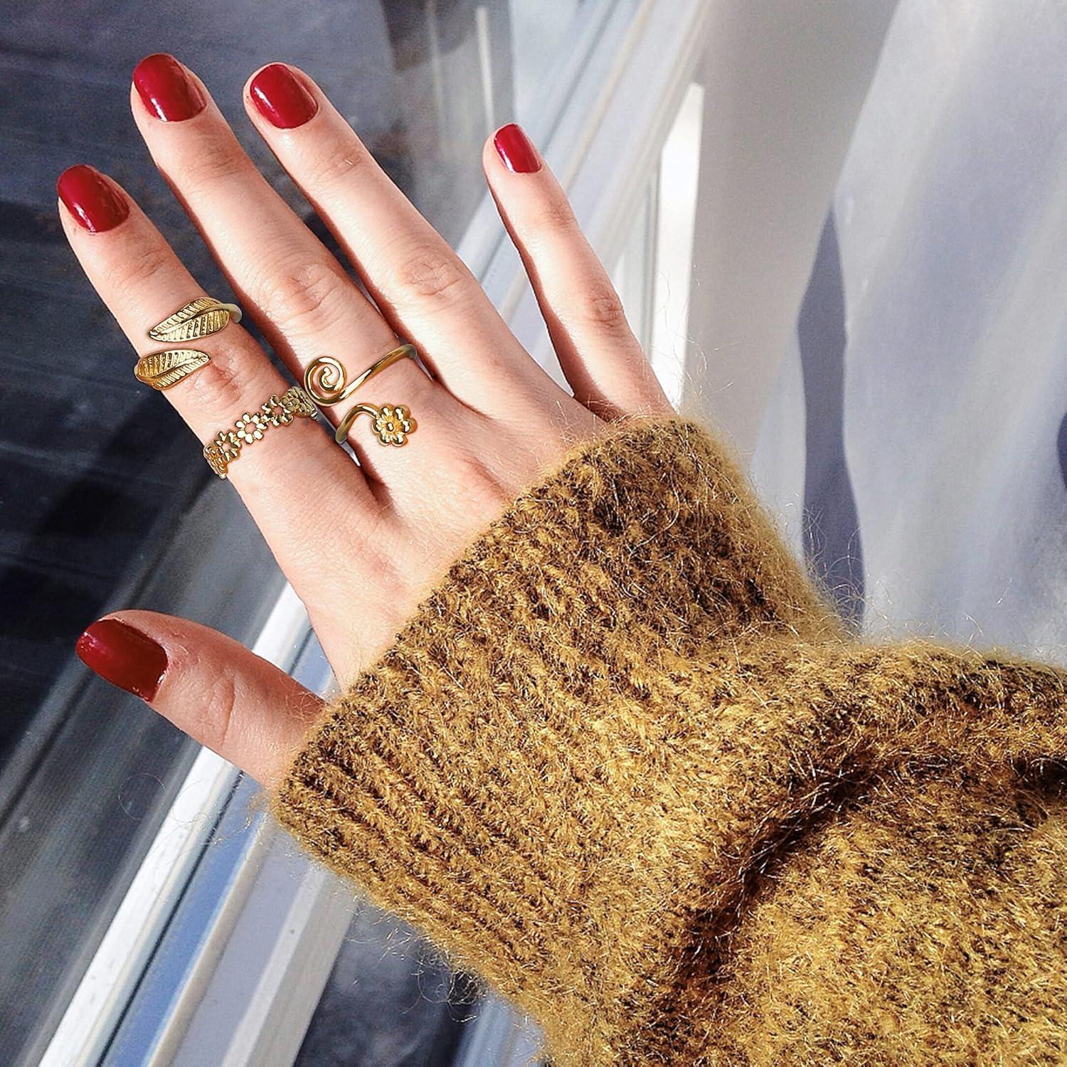 Set de 12 Anillos Ajustables para Dedos de los Pies Sanfenly Oro