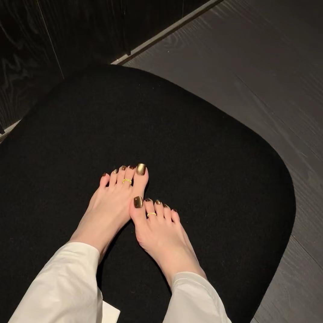 Conjunto de 4 Anillos Ajustables de Oro Relleno 14K para Mujeres