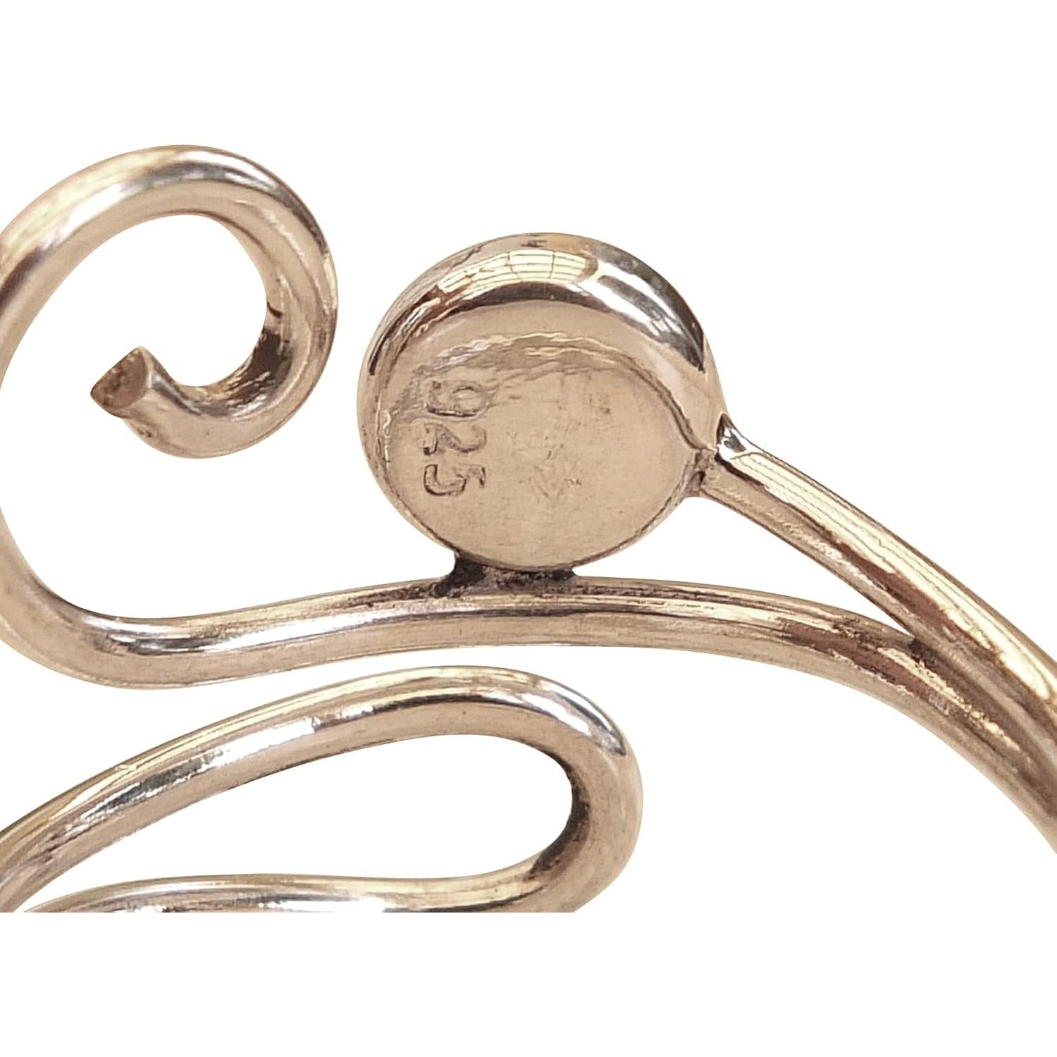 Anillo ajustable de plata esterlina 925 con turquesa 5mm MiYa