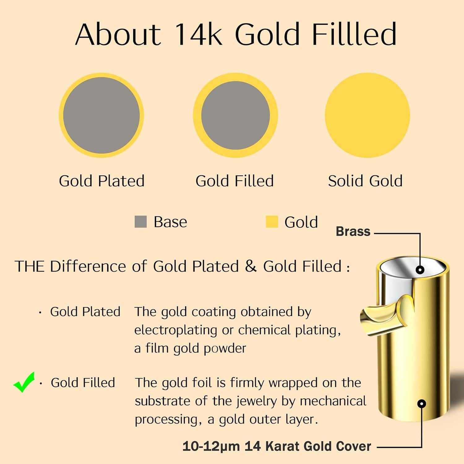 Anillos de Dedo Abierto de Oro Relleno 14k Jstyle Ajustables