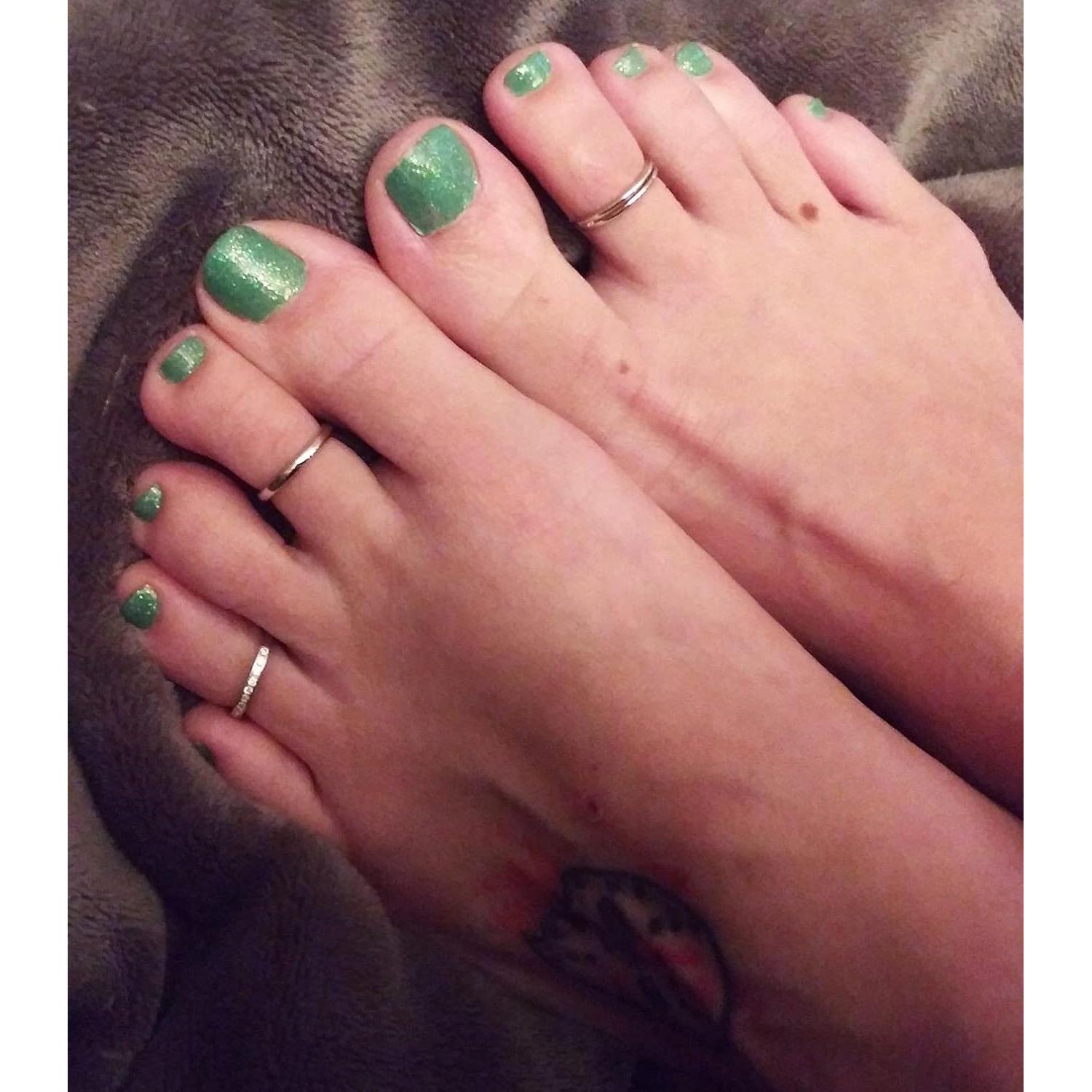 Anillos para Dedos de los Pies Plateados Ajustables Longita - 3 Piezas