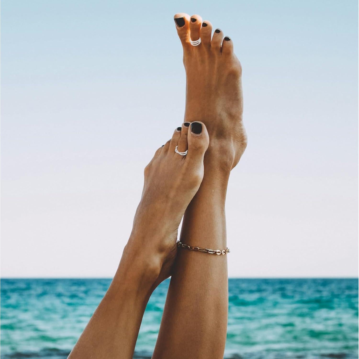 Anillos de Dedo del Pie Sonnyx para Mujeres 14K Oro Ajustables