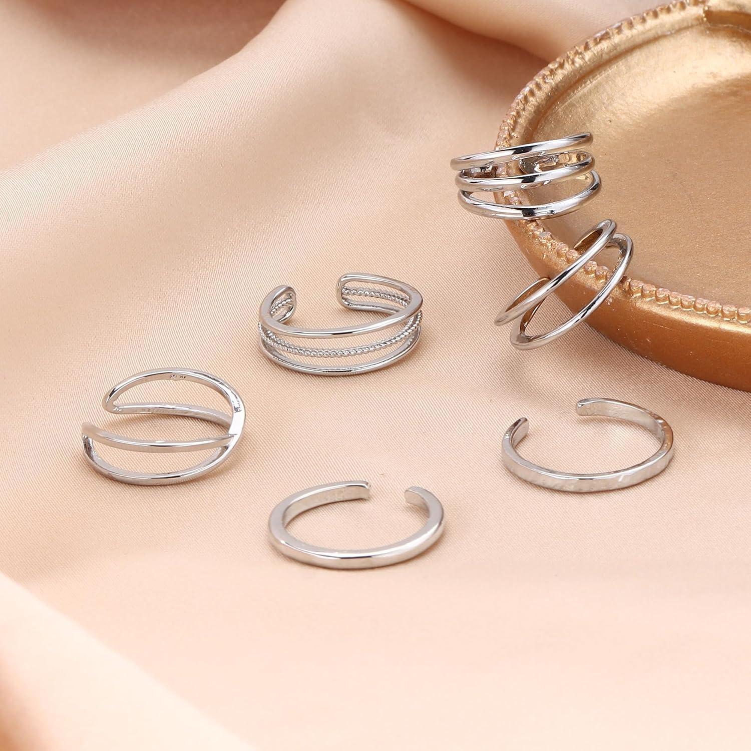 Anillos de Dedo del Pie Sonnyx para Mujeres 14K Oro Ajustables