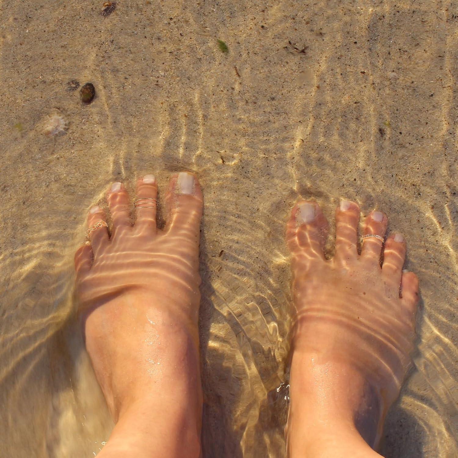 4 Anillos para Dedos de los Pies de Oro Heclia - Ajustables y Minimalistas