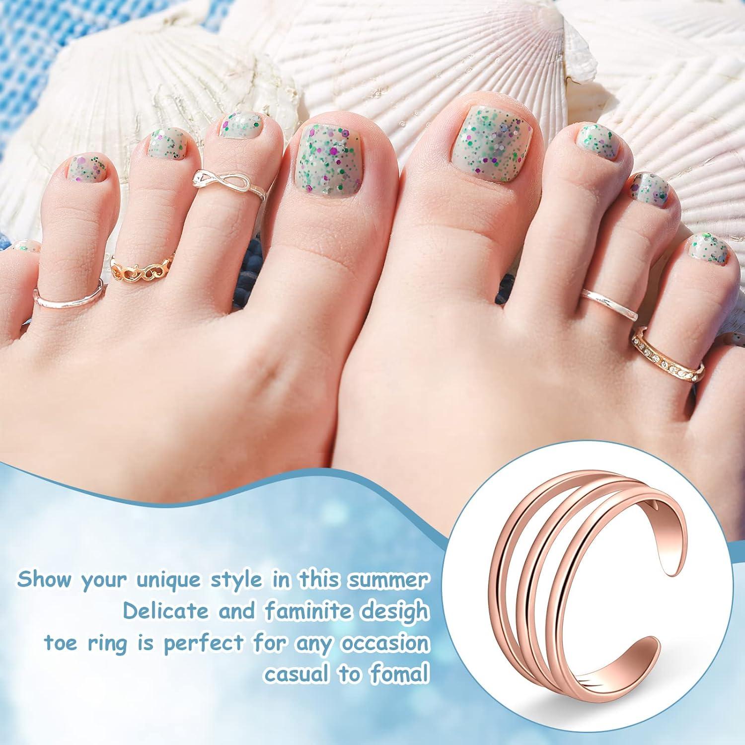 Conjunto de 24 Anillos Ajustables para Dedos de los Pies MTLEE