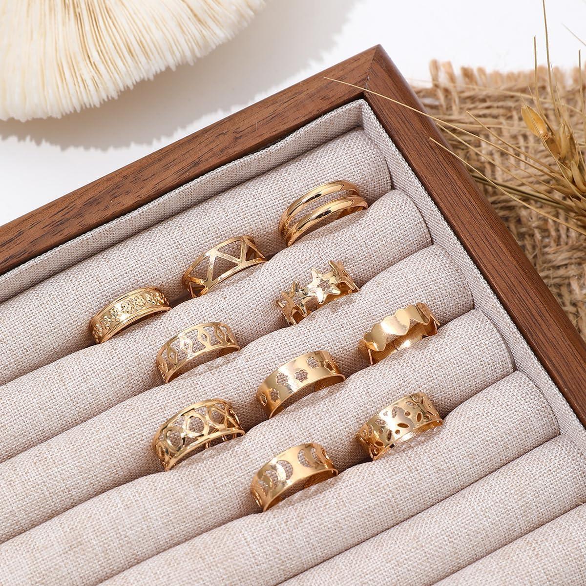 Conjunto de Anillos para Dedos de los Pies INENIMARTJ Dorados