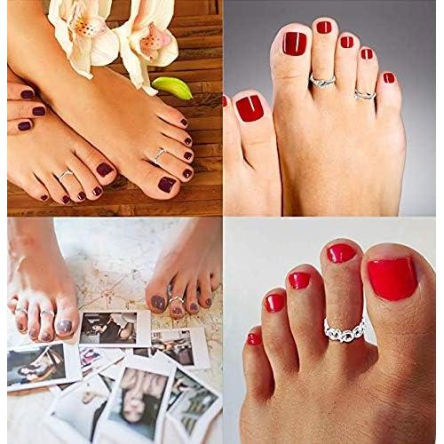 Conjunto de Anillos Ajustables para Dedos de los Pies Anicina - 9 Piezas de Joyería de Playa para Mujeres