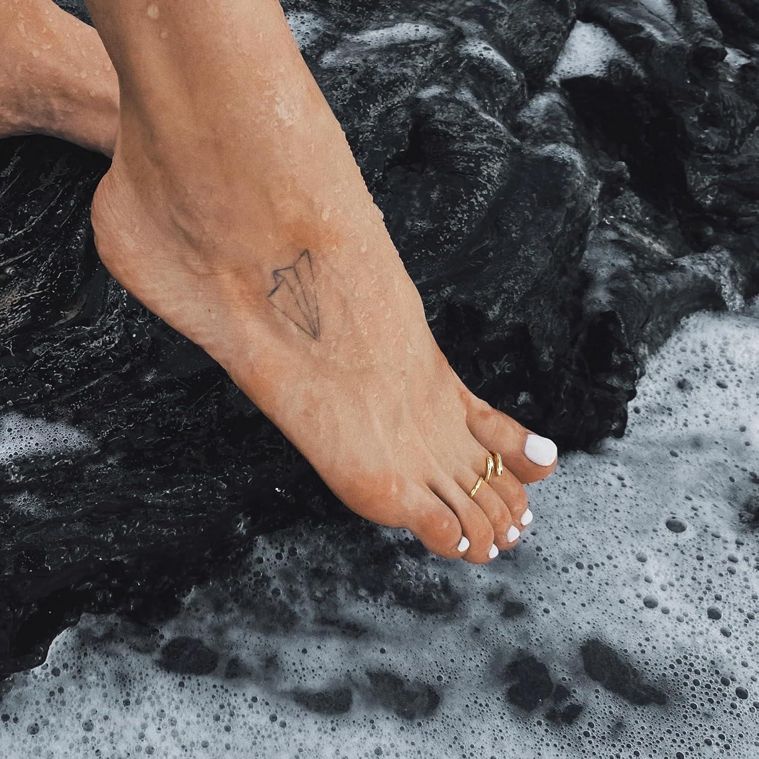 Anillos para dedos de los pies de oro 14K LOYALLOOK para mujeres