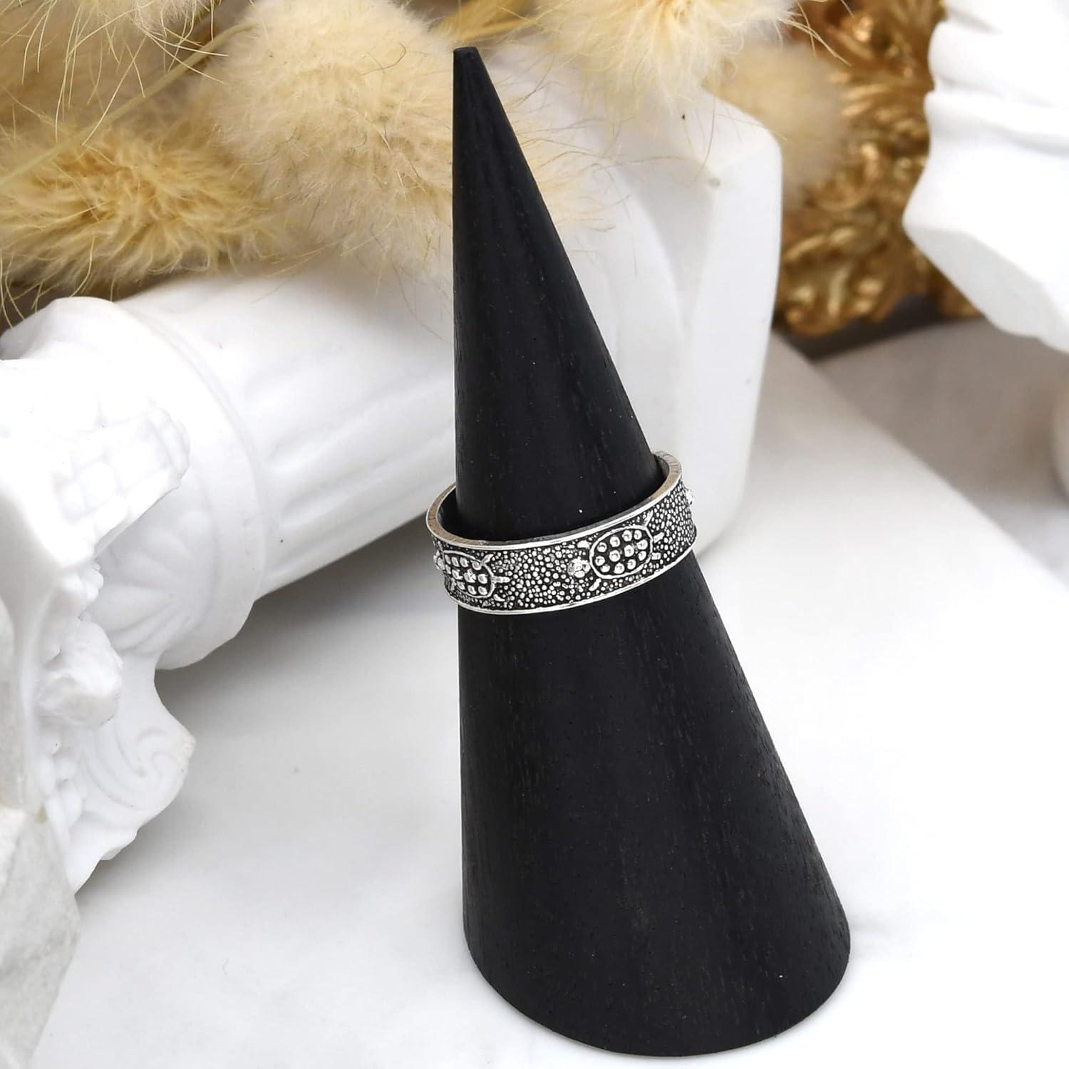 Anillo de Plata Esterlina AeraVida Tortuga Ajustable 5mm