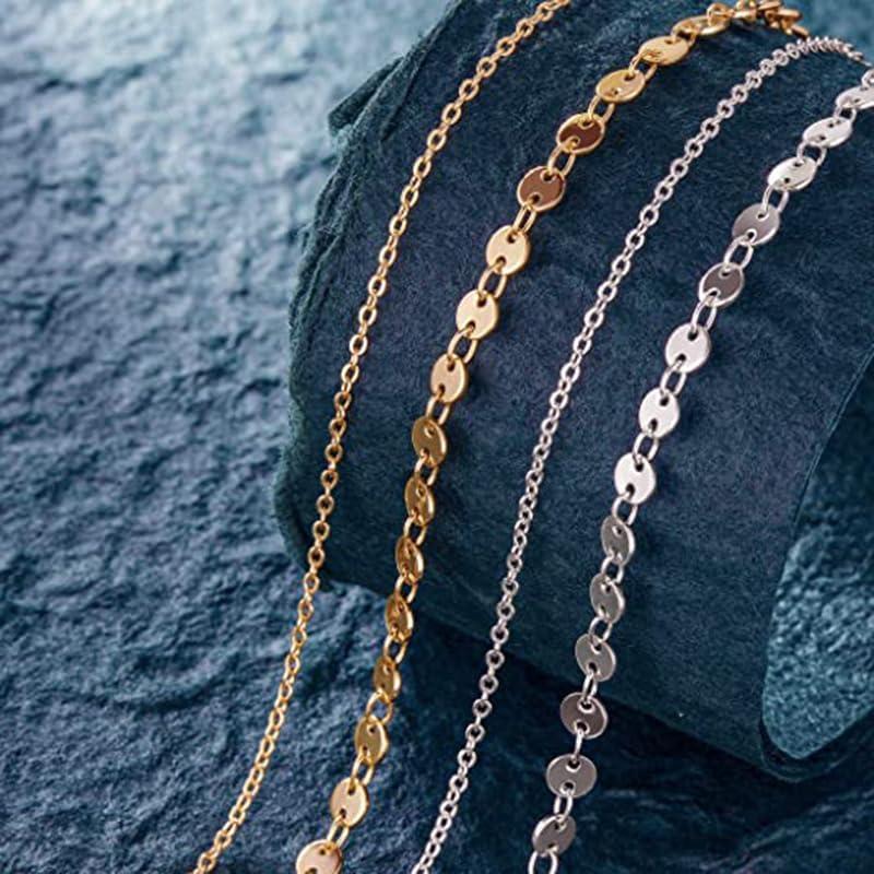 Conjunto de Joyería para Pies Briana Williams - 2 Anillos y Pulsera de Tobillo Oro