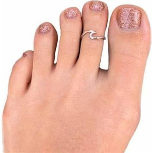 Anillos para Dedos de los Pies QWALIT Ajustables Plata Oro