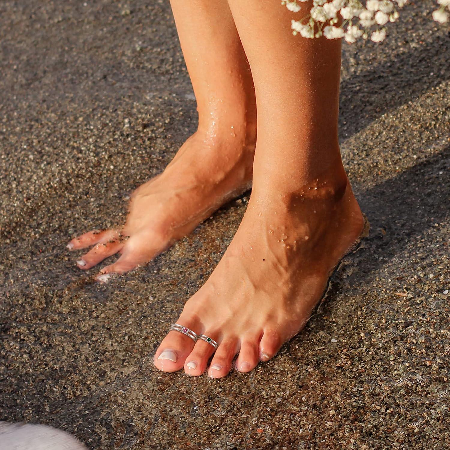 Anillo de dedo del pie ajustable Sariel plata esterlina 925