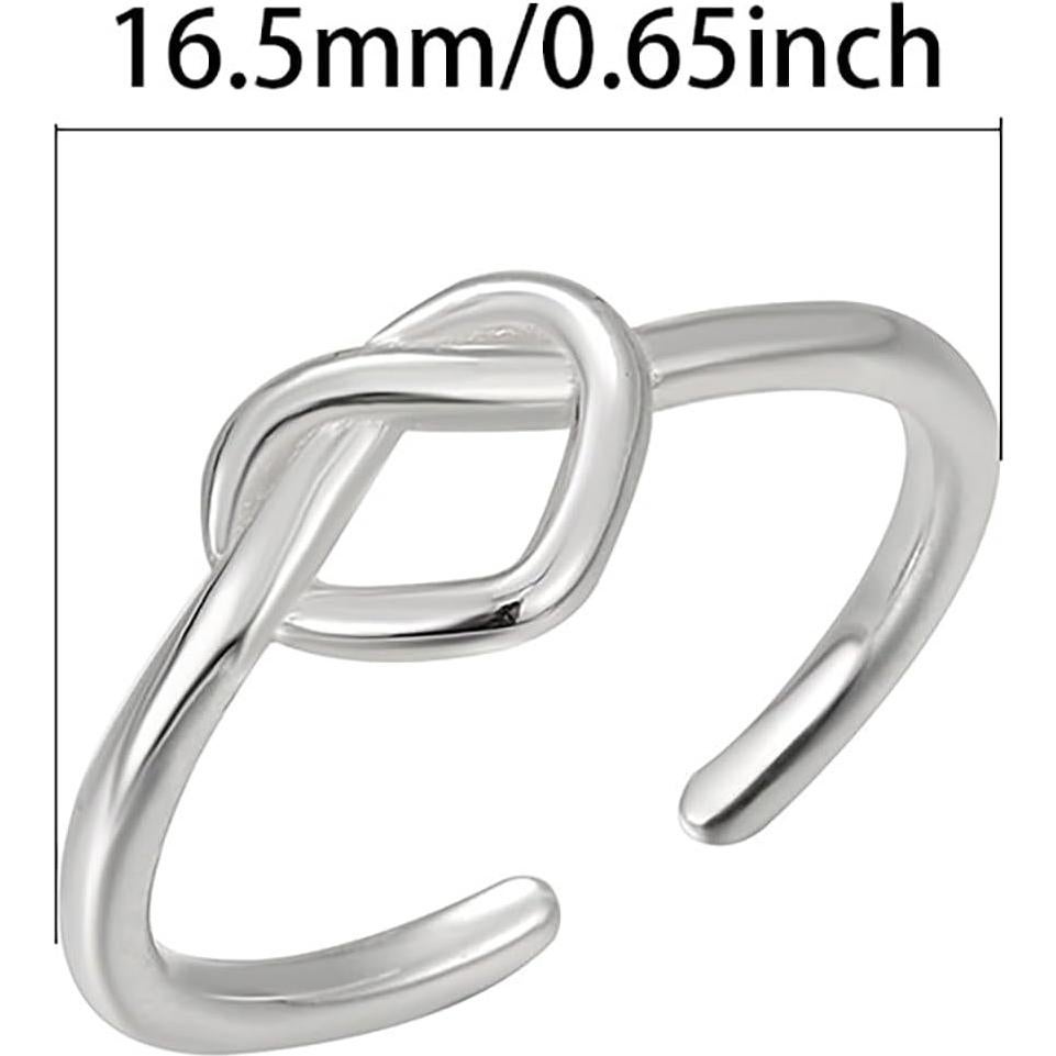 Anillo de dedo del pie ajustable AIBELOPY en plata esterlina 925