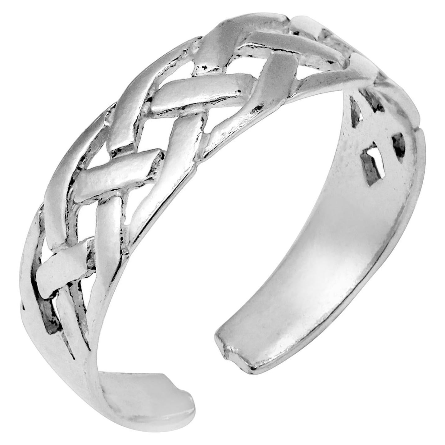 Anillo de Dedo AeraVida Nudo Celta Ajustable Plata .925