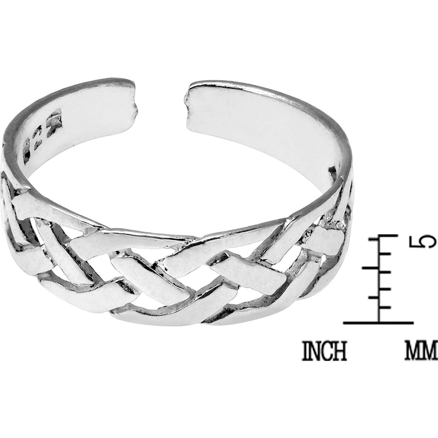 Anillo de Dedo AeraVida Nudo Celta Ajustable Plata .925