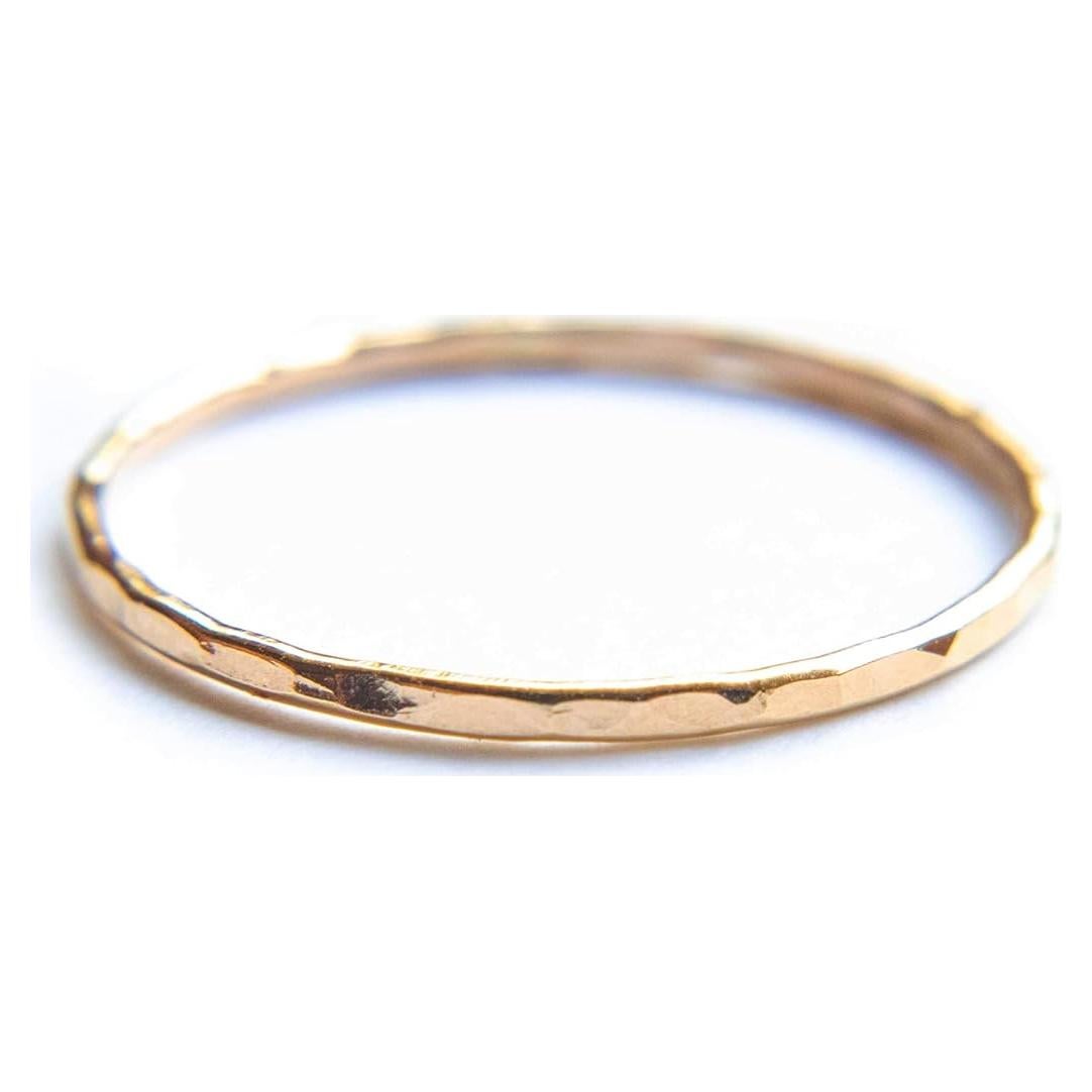 Anillo de Oro Relleno Minimalista 1mm para Mujeres - Tamaño 9