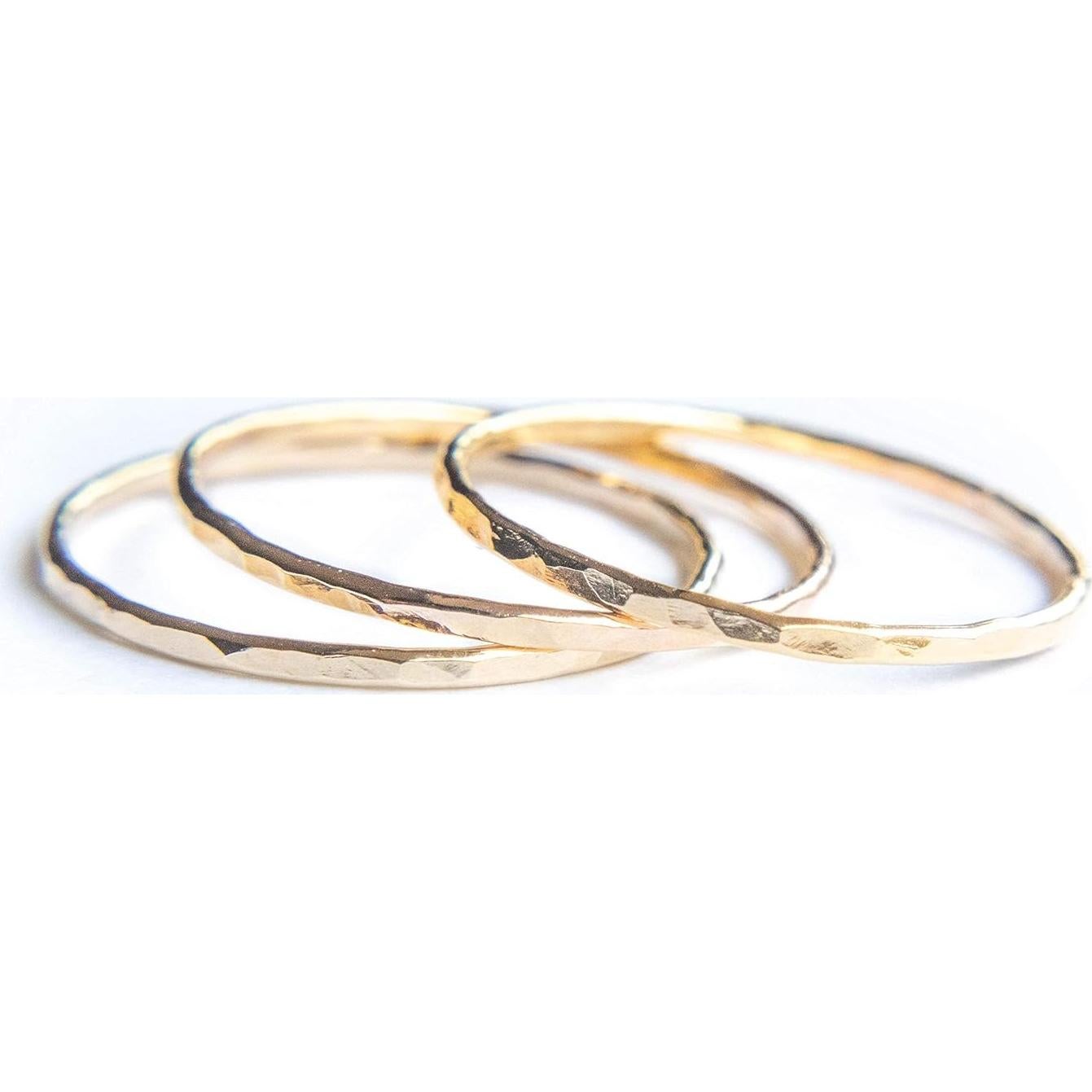 Anillo de Oro Relleno Minimalista 1mm para Mujeres - Tamaño 9