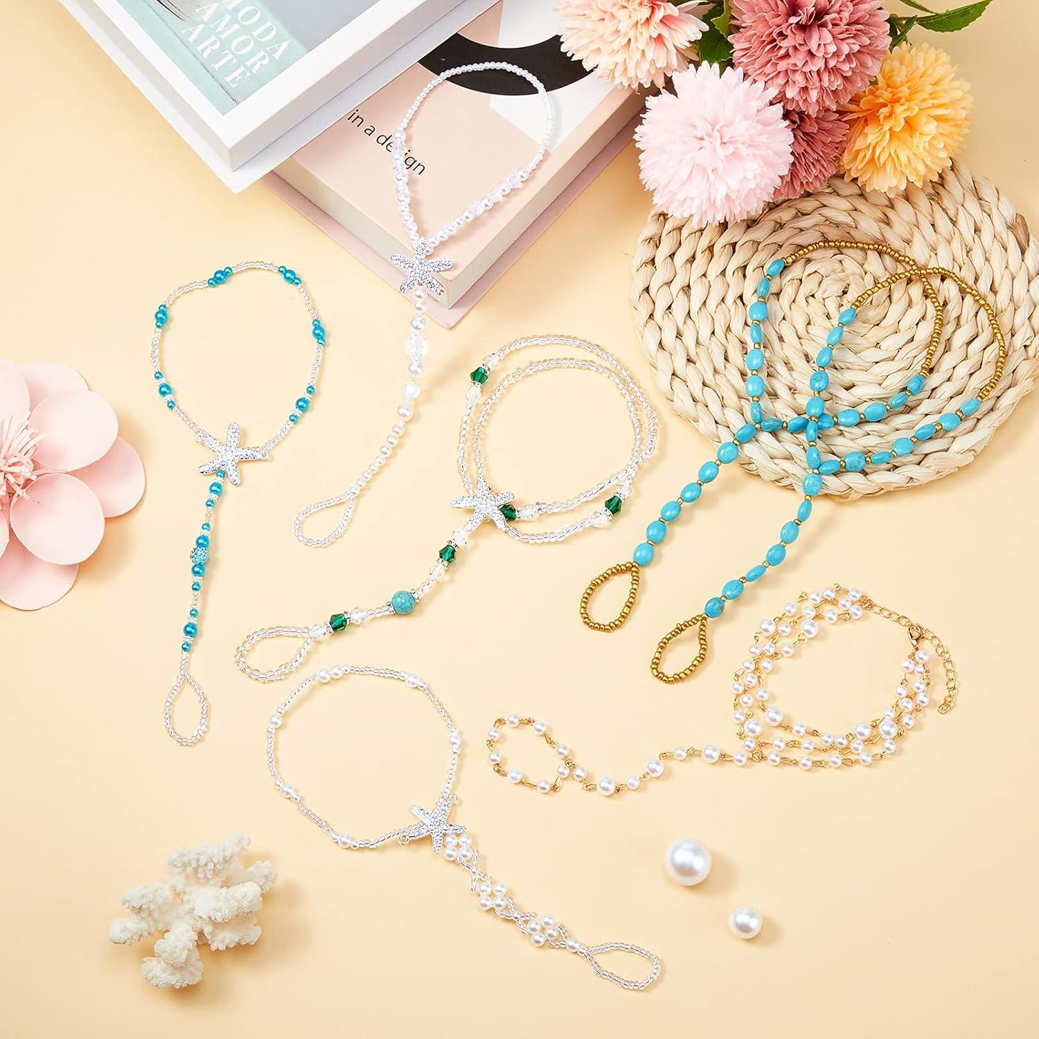 Cadenas para Pies Hicarer 12 Piezas con Anillos para Dedos