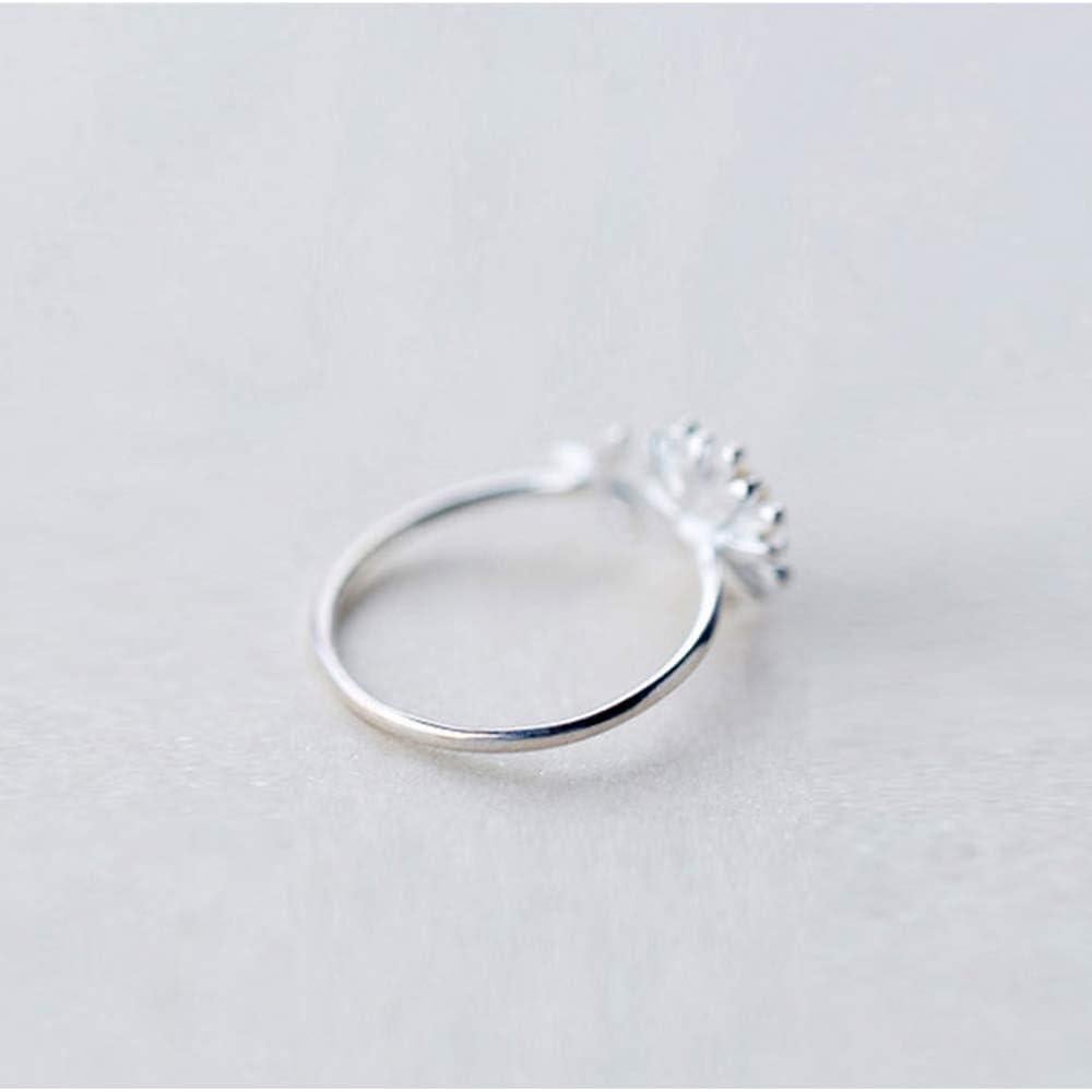 Anillo de Promesa de Flor Margarita Merryshine Plata 925 Ajustable