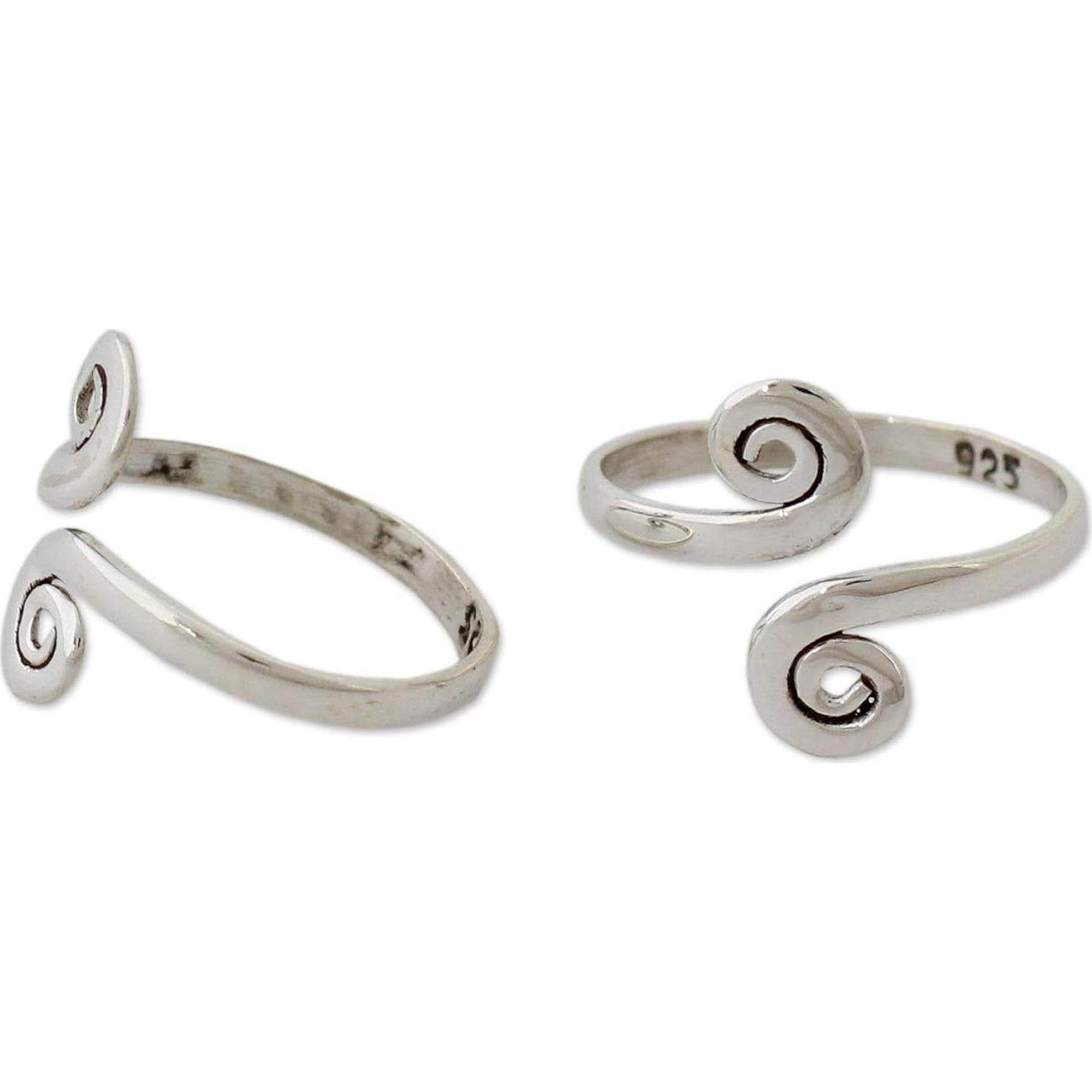 Anillo de Dedo Artesanal de Plata de Ley NOVICA - Bohemio Ajustable