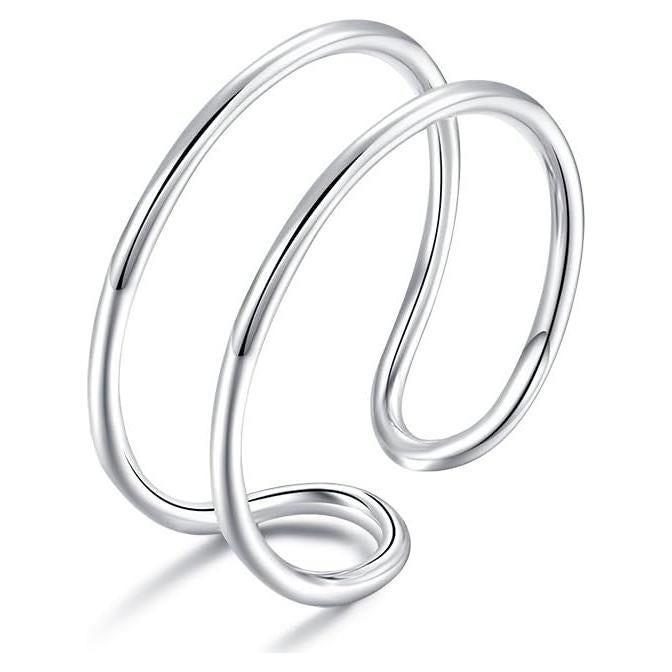 Anillo Abierto Ajustable de Plata Esterlina Lemon Grass