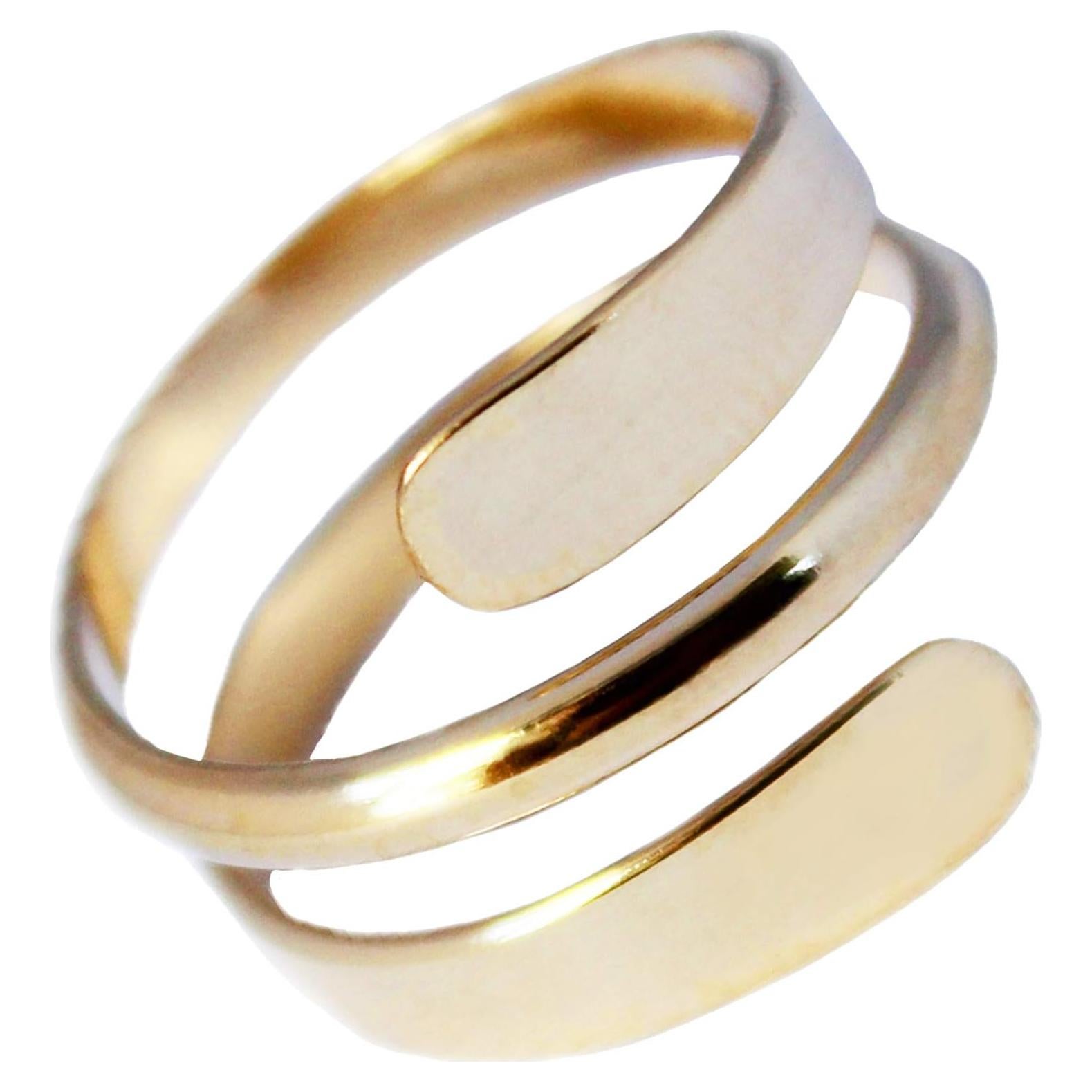 Anillo Ajustable Envoltura Oro 14K Unisex - Anillos de Dedo y Cosas