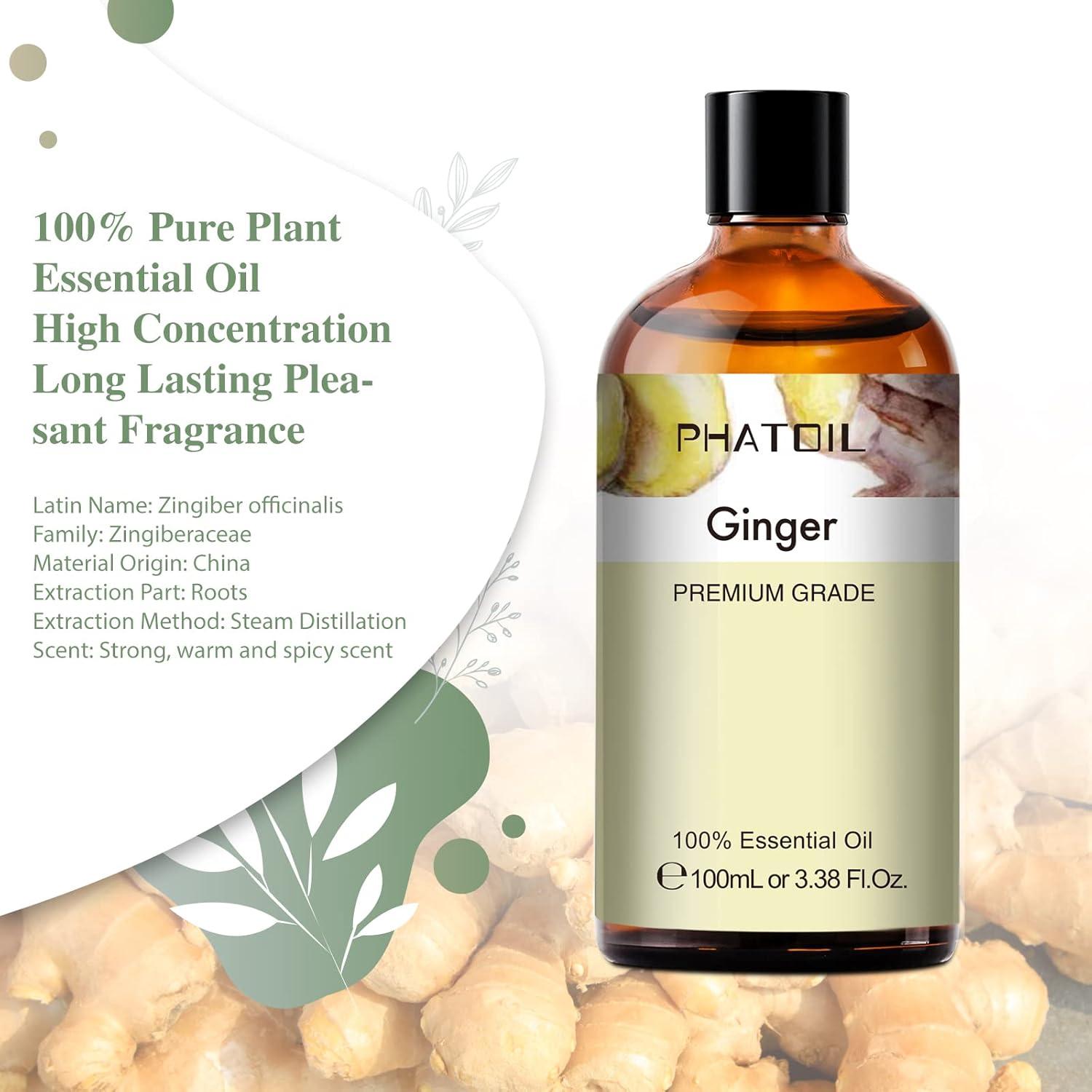 Aceite Esencial de Jengibre 100ml PHATOIL para Aromaterapia