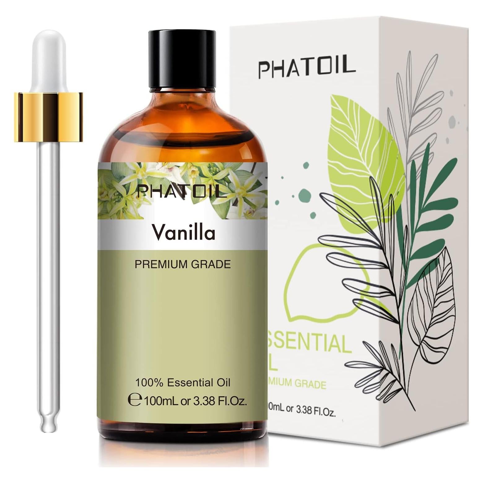 Aceite Esencial de Vainilla PHATOIL 100ml Puro para Aromaterapia