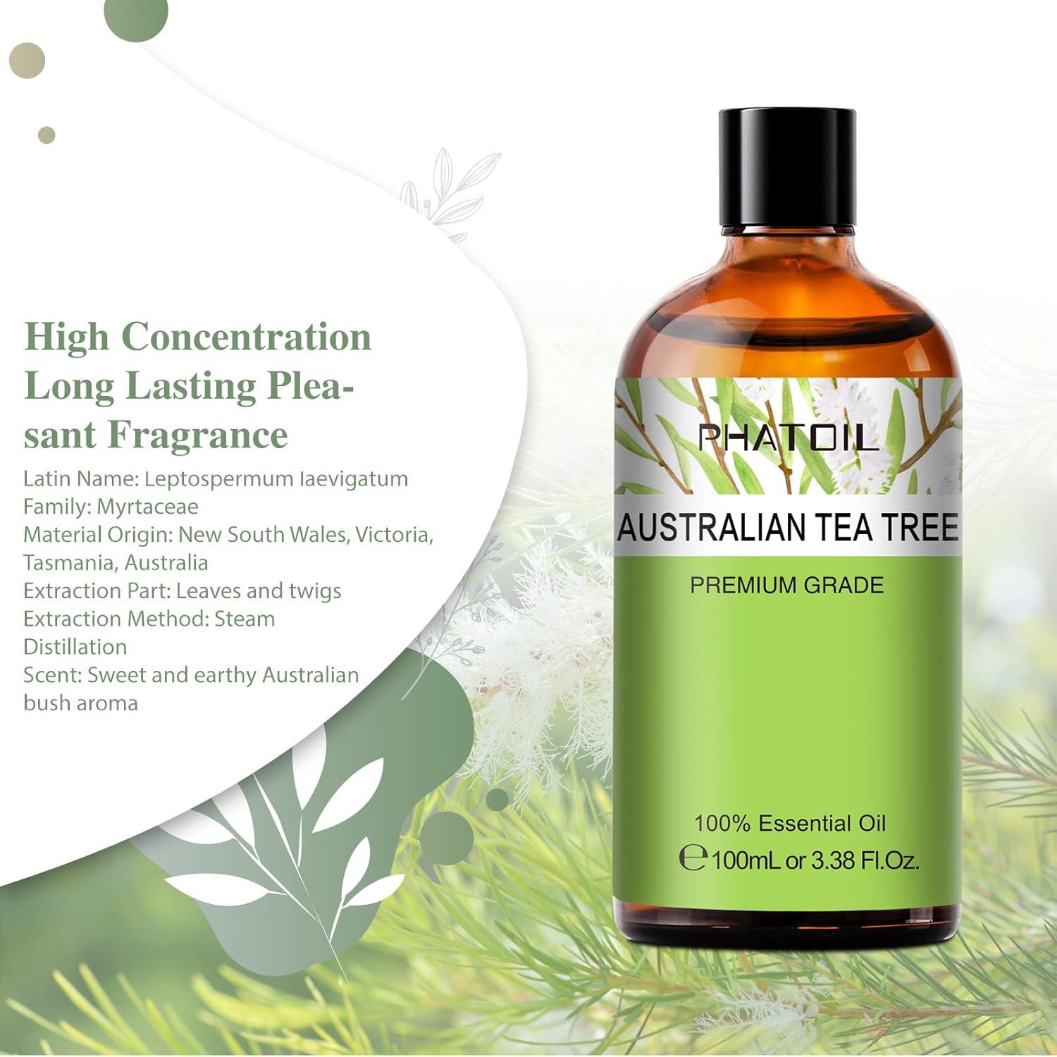 Aceite Esencial de Árbol de Té PHATOIL 100ml para Aromaterapia