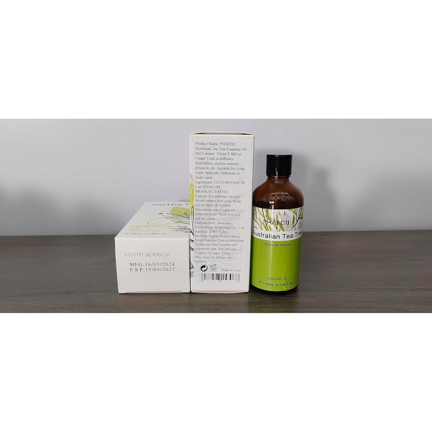 Aceite Esencial de Árbol de Té PHATOIL 100ml para Aromaterapia