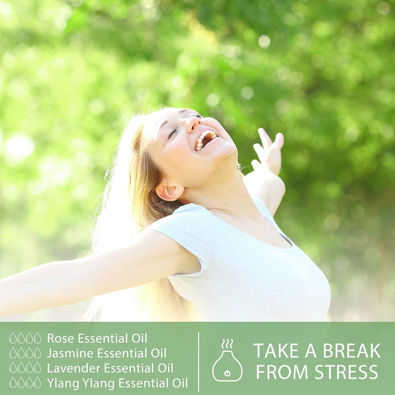 Aceite Esencial de Rosa PHATOIL 100ml con Gotero para Aromaterapia