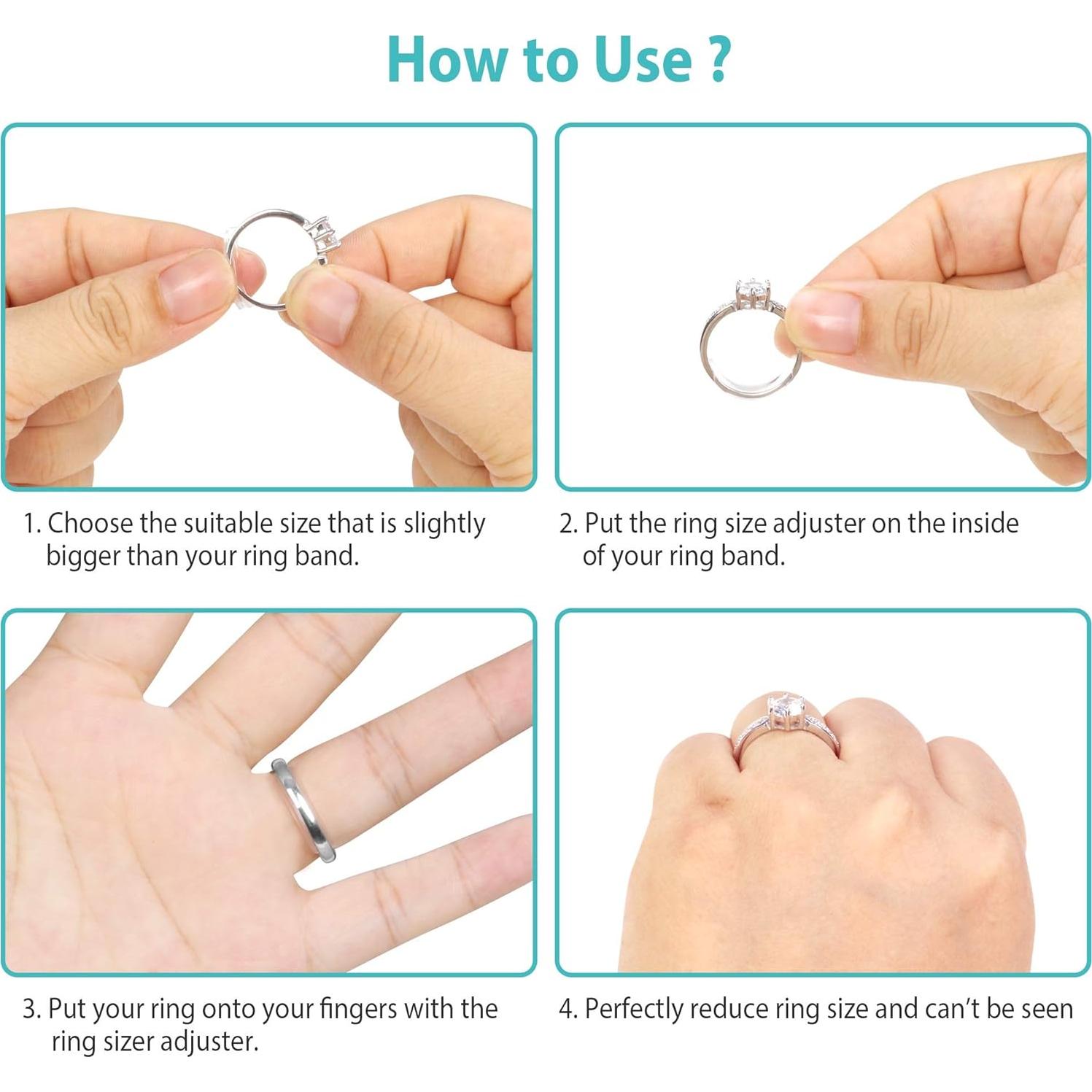 Ajustador de Anillo Invisible Feramox 8 Piezas para Anillos Sueltos