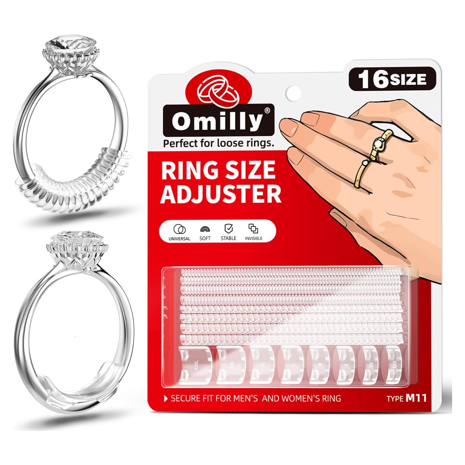 Ajustador de Tamaño de Anillo Omilly - 16 Tamaños, 2 Estilos