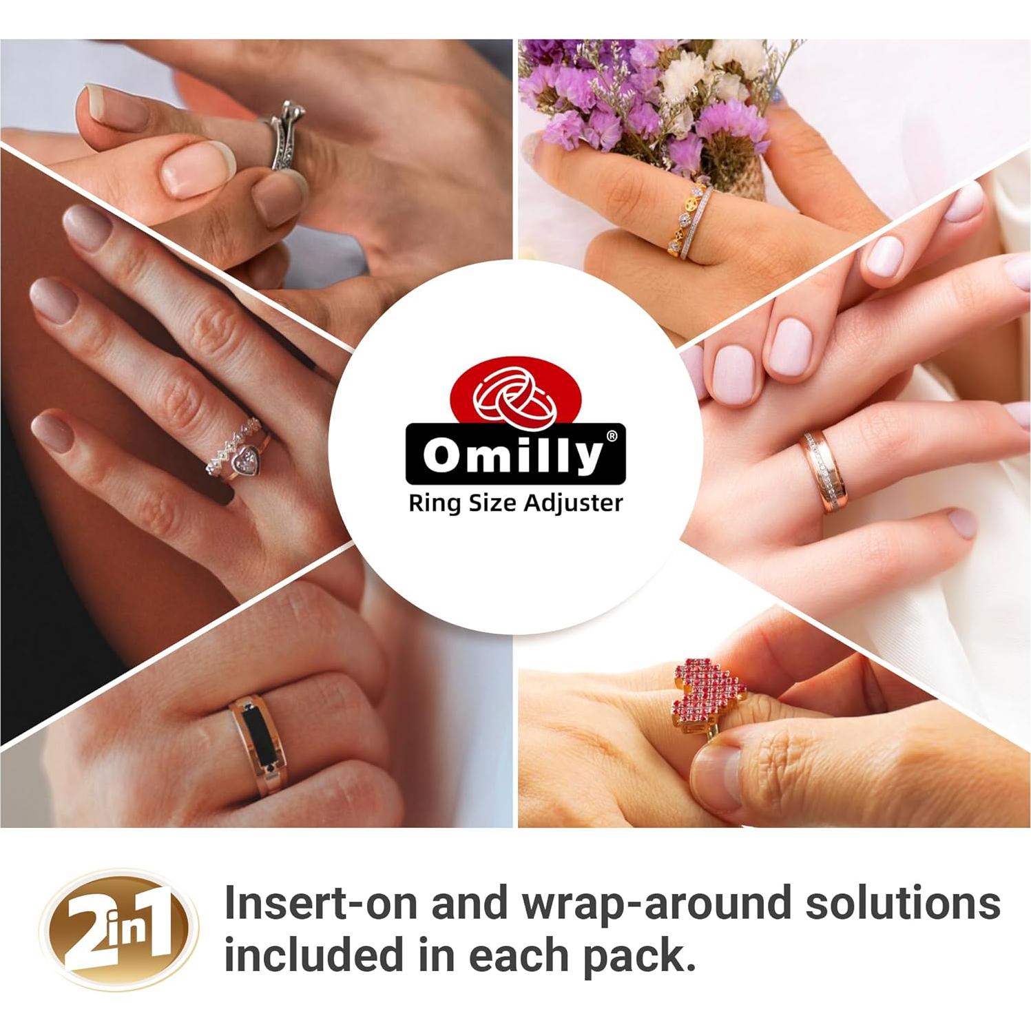 Ajustador de Tamaño de Anillo Omilly - 16 Tamaños, 2 Estilos