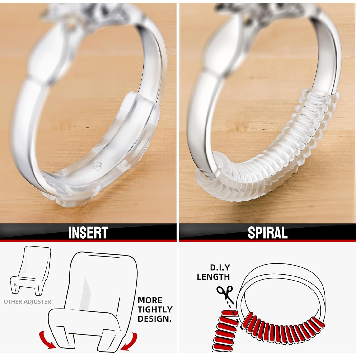 Ajustador de Tamaño de Anillo Omilly - 16 Tamaños, 2 Estilos