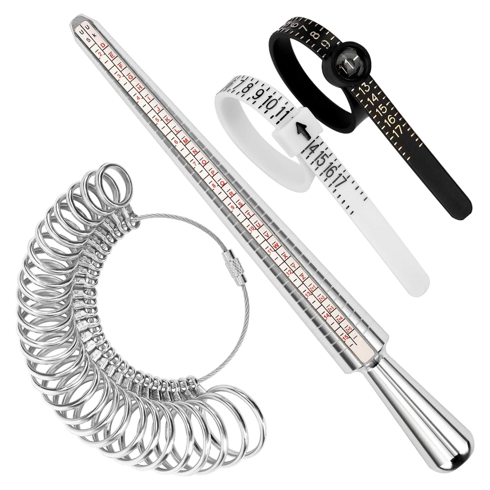 Kit de Medición de Tamaño de Anillo TUNQISM 27 Piezas