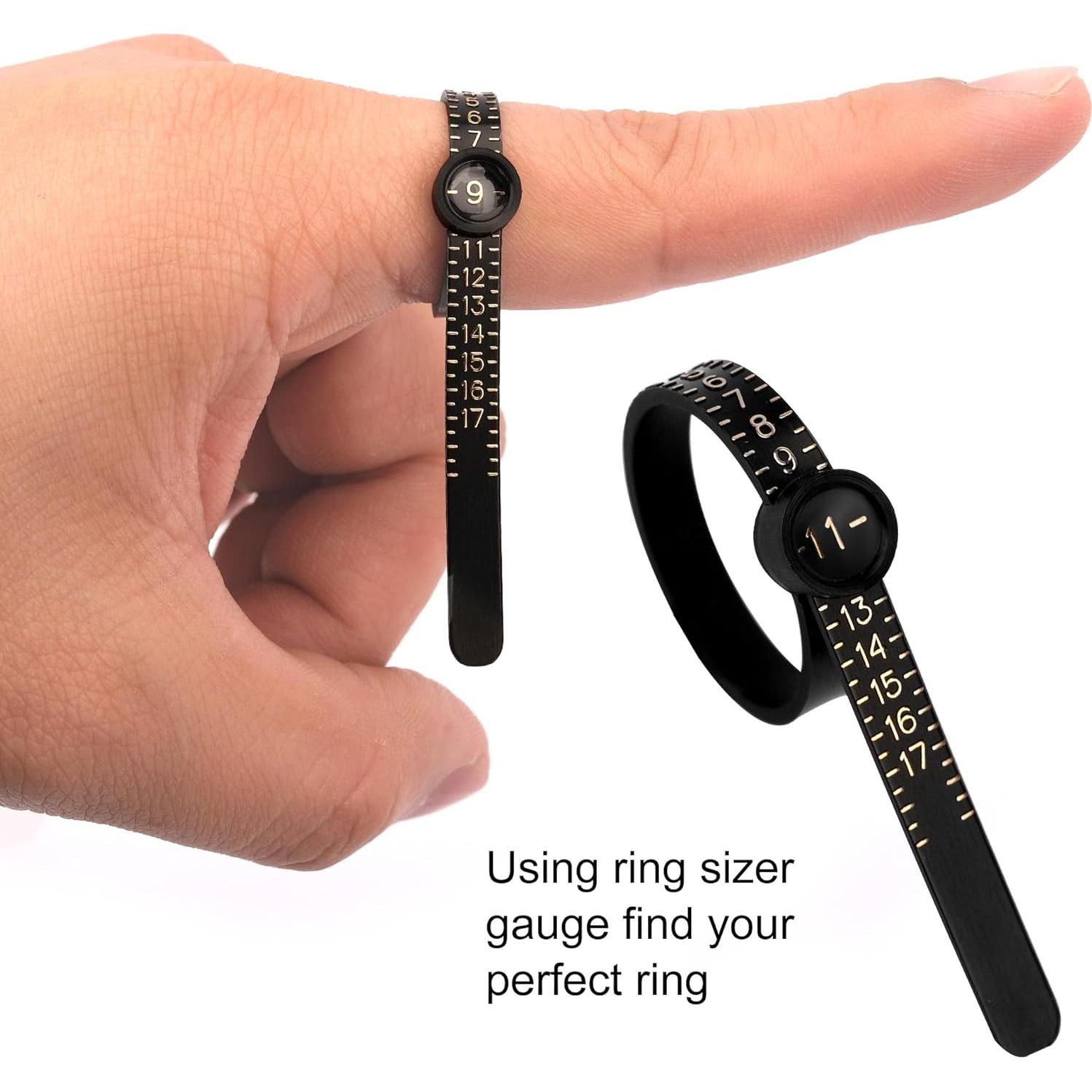 Kit de Medición de Tamaño de Anillo TUNQISM 27 Piezas