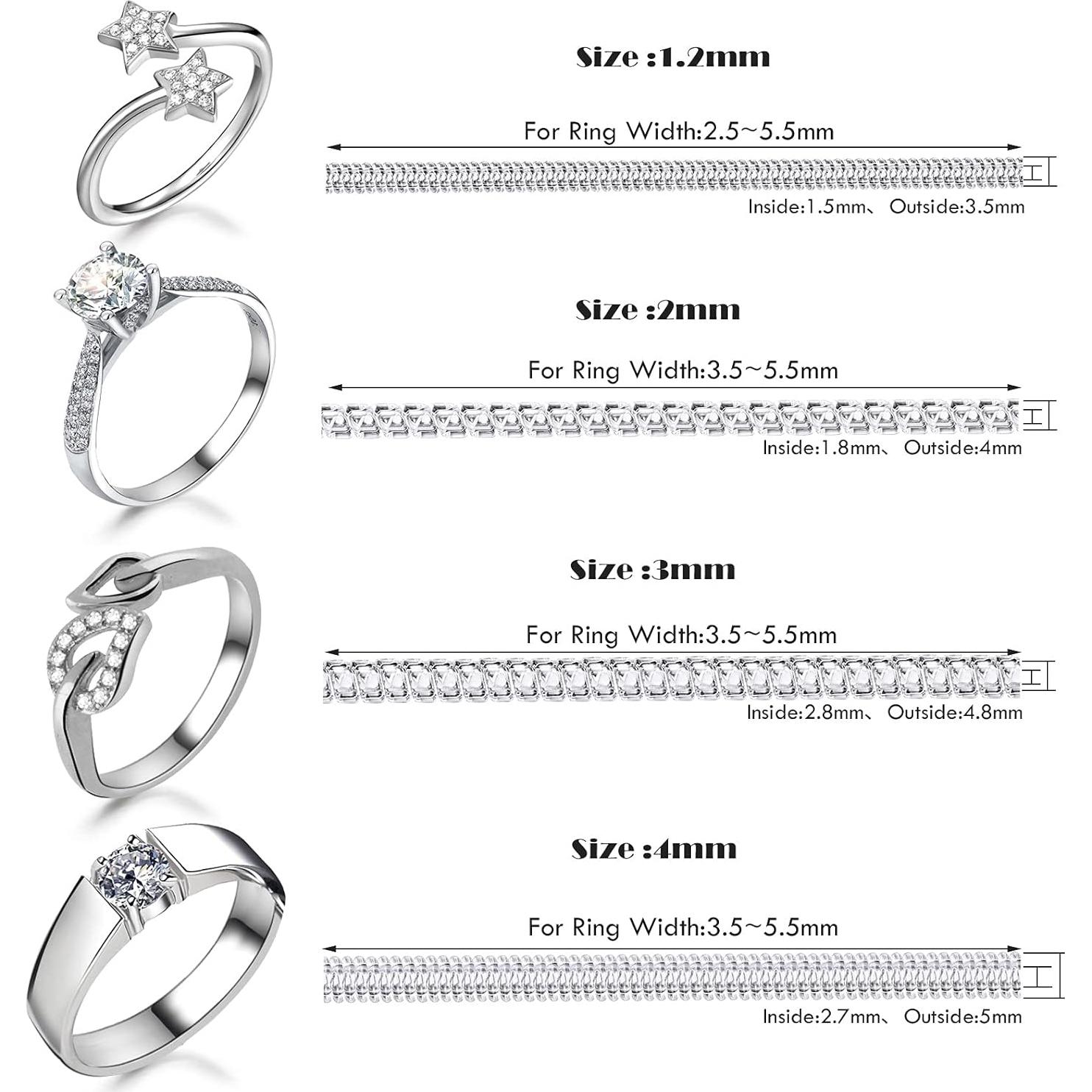 Ajustador de Tamaño de Anillo Hicarer 69 Piezas Transparente