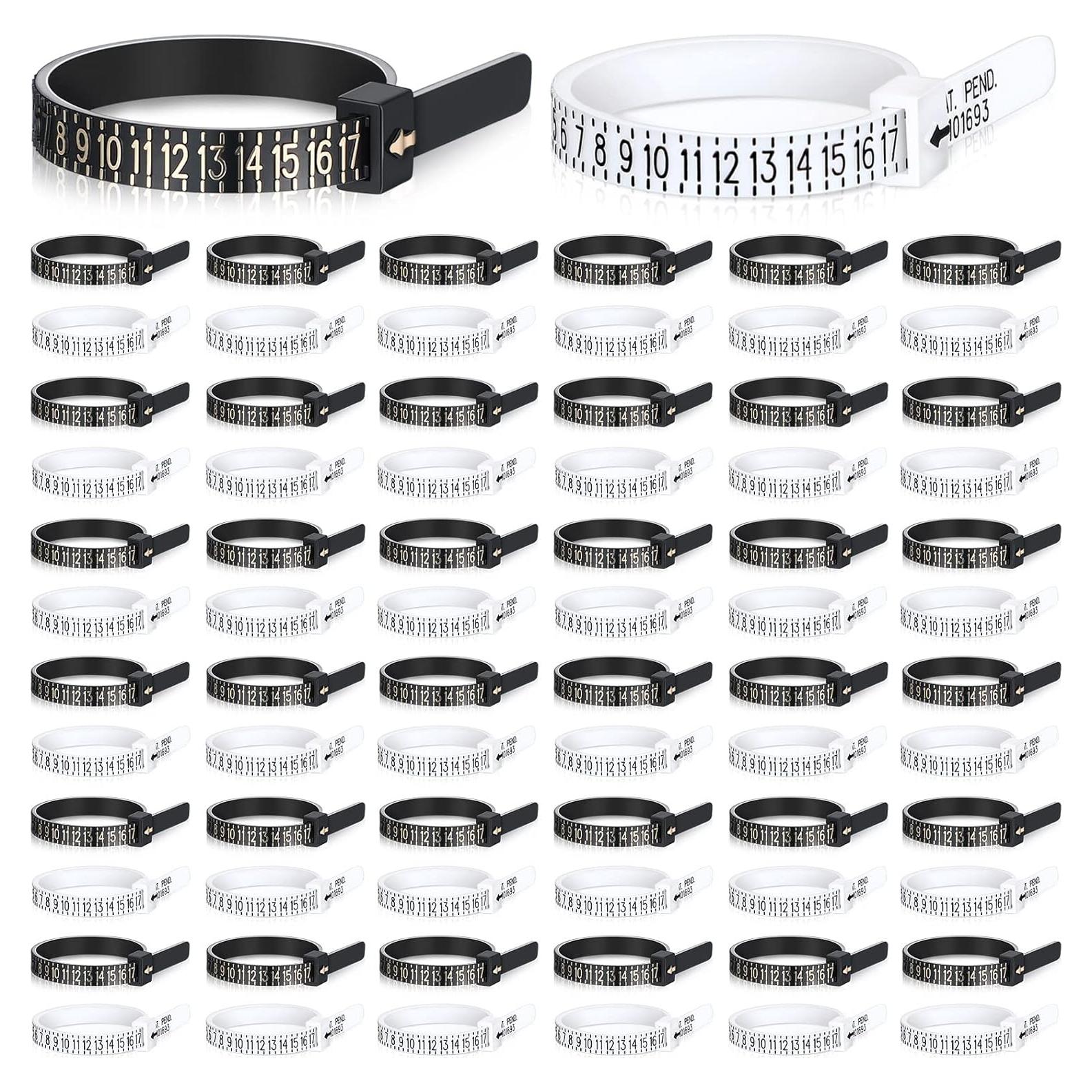Kit de 100 Anillos Medidores de Tamaño Xuhal 1-17 Reutilizables
