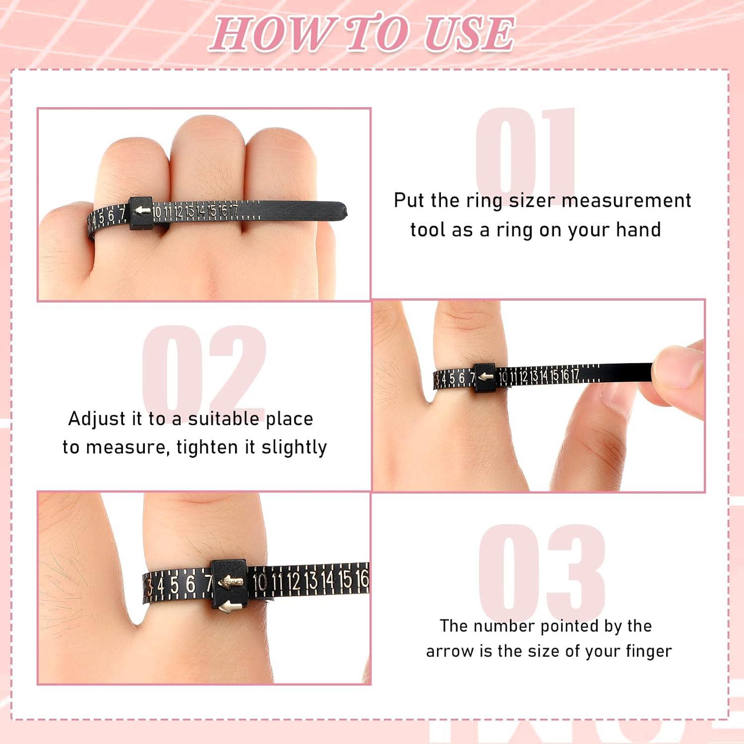 Kit de 100 Anillos Medidores de Tamaño Xuhal 1-17 Reutilizables