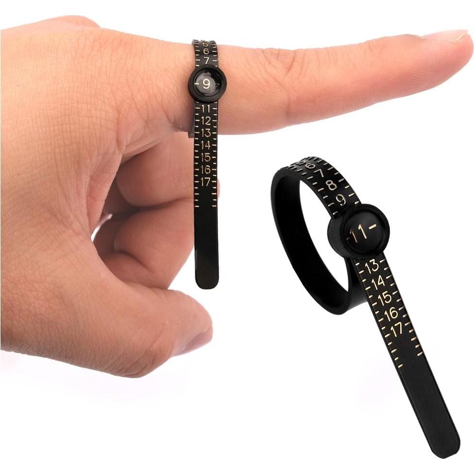 Kit de Medición de Tallas de Anillos TUNQISM 27 PZS Acero Inoxidable