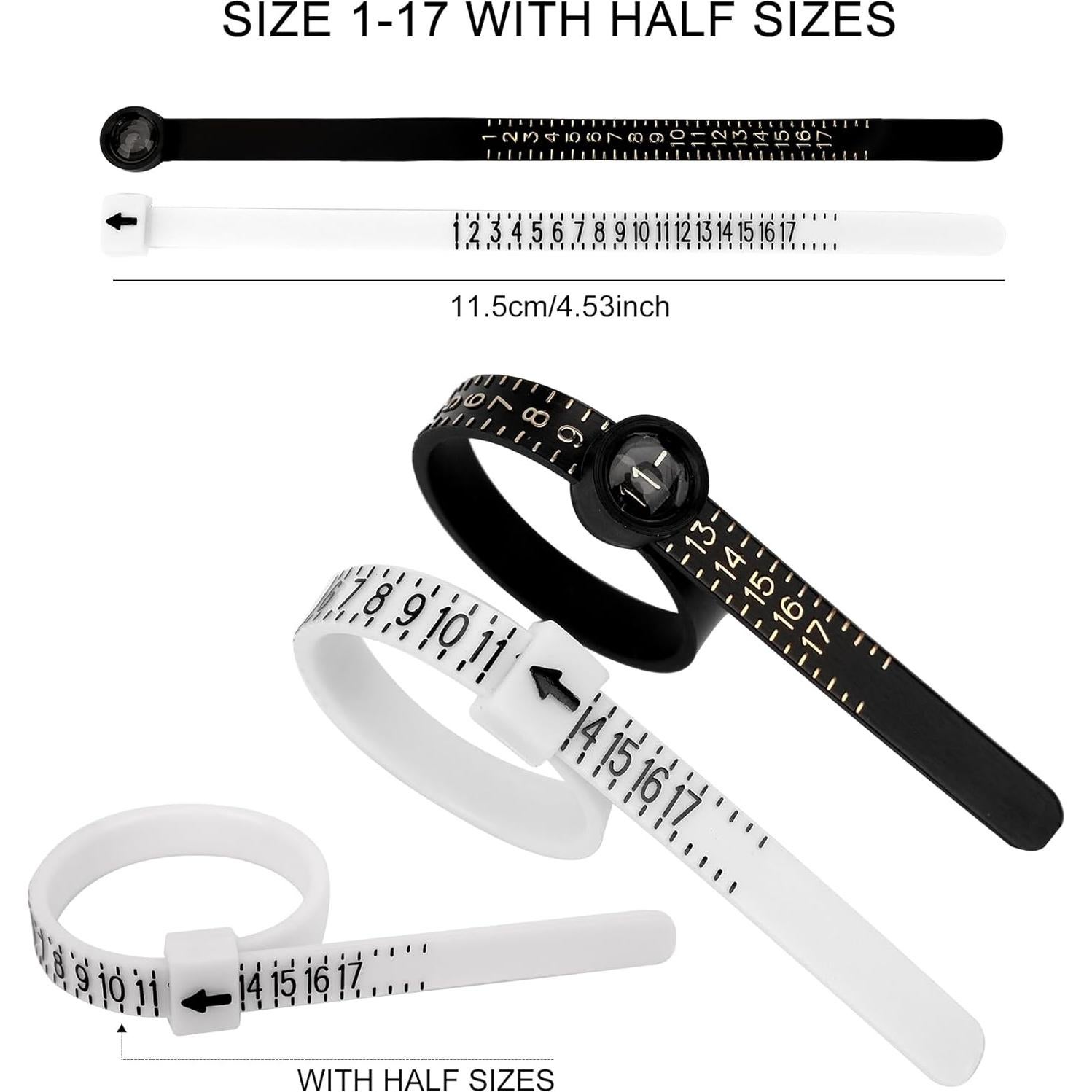 Kit de Medición de Tallas de Anillos TUNQISM 27 PZS Acero Inoxidable