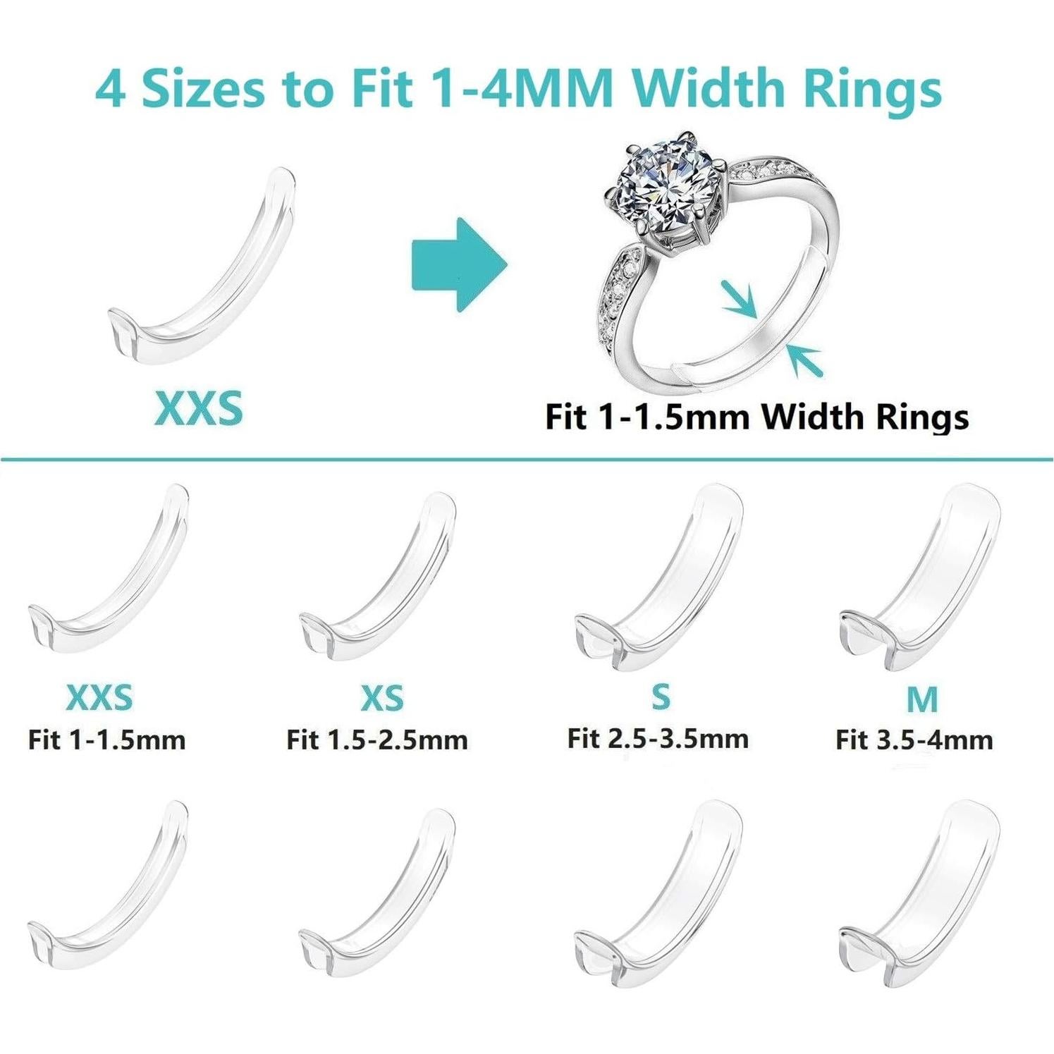 Ajustador de Tamaño de Anillo Invisible Feramox - 8 Piezas