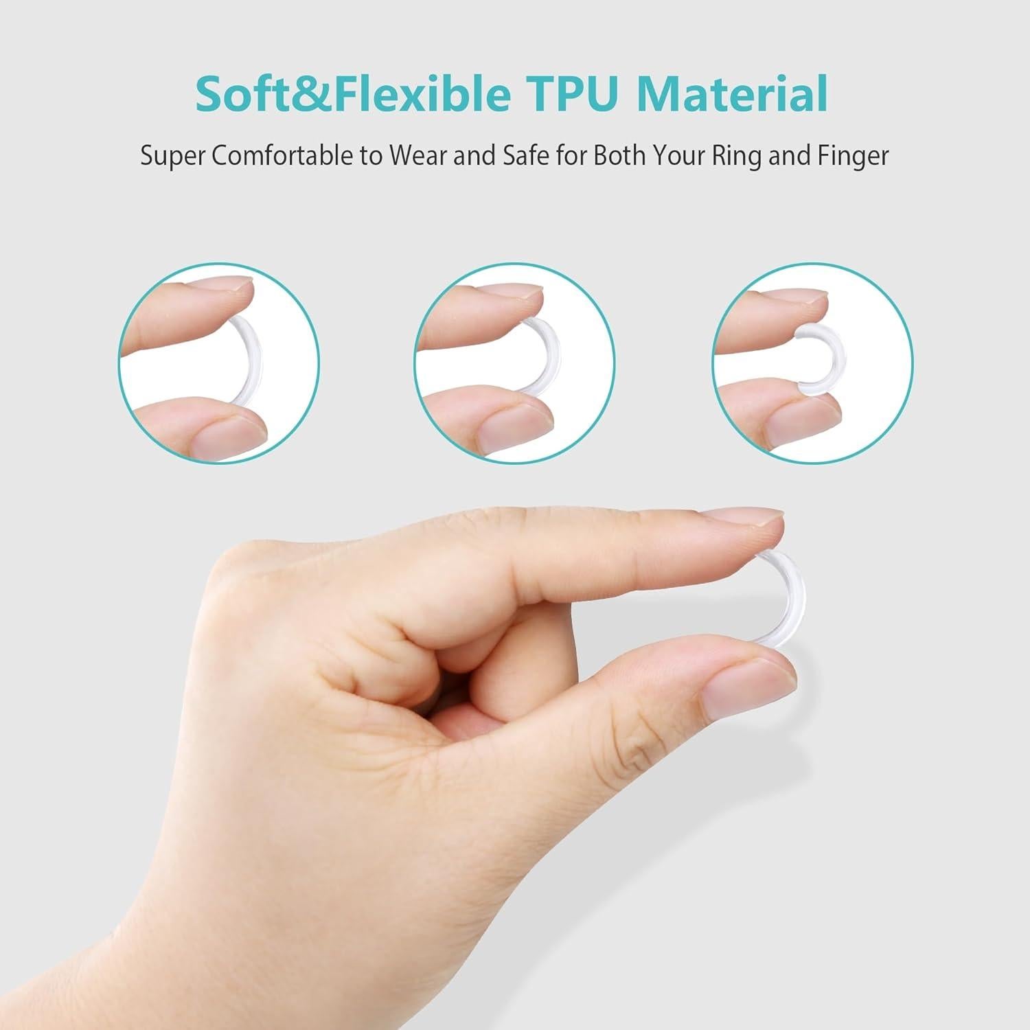 Ajustador de Tamaño de Anillo Invisible Feramox - 8 Piezas