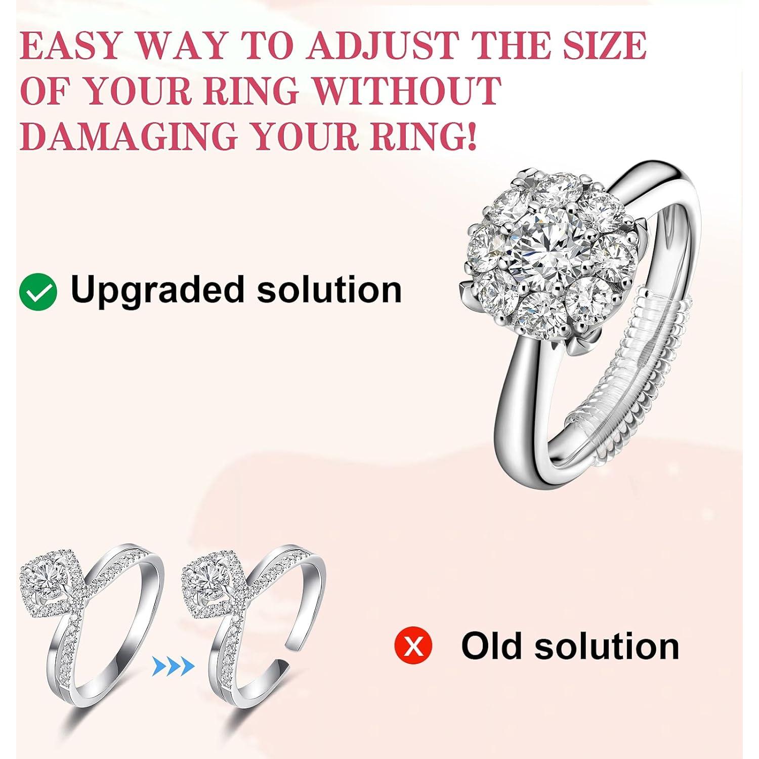 Reductor de Tamaño de Anillo Wegoup - Silicona Transparente 8 Piezas